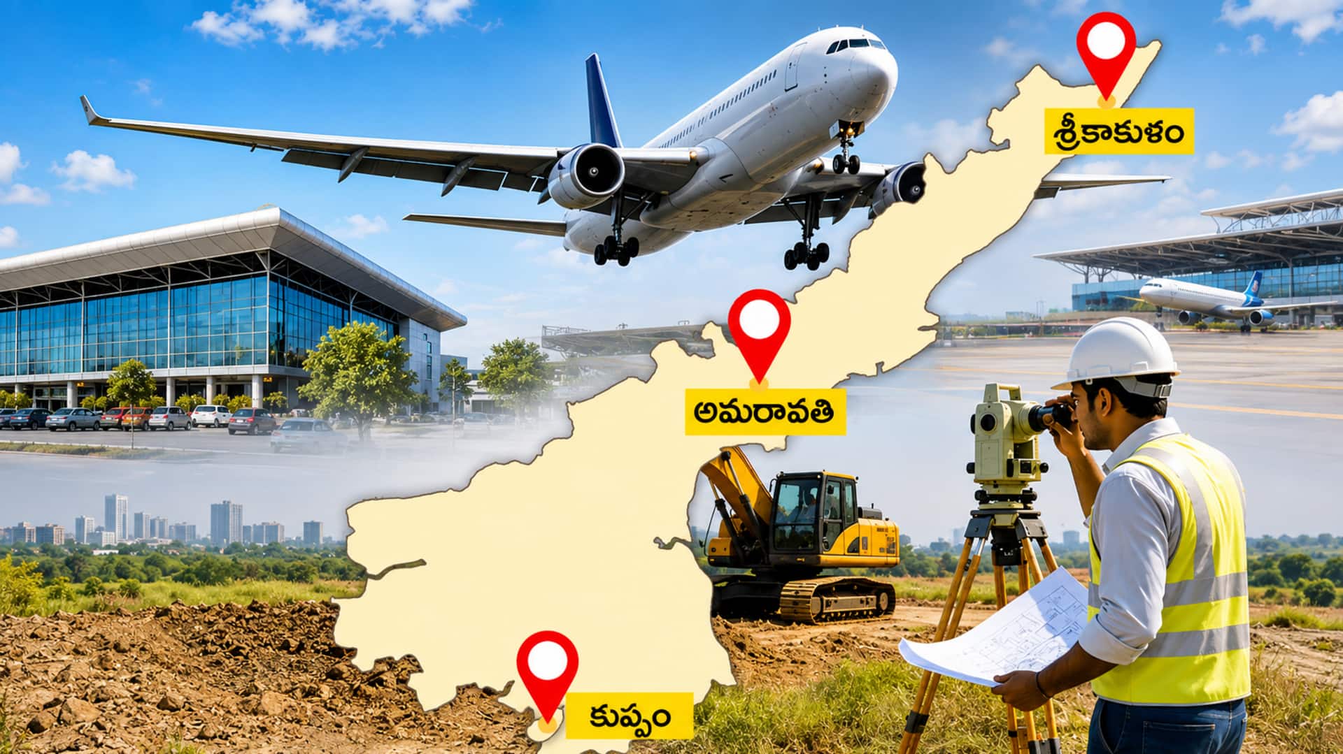 Andhra Pradesh: అమరావతి,శ్రీకాకుళం,కుప్పం ఎయిర్‌పోర్టులకు టీఈఎఫ్‌ఆర్‌లు సిద్ధం.. తొలి దశకు రూ.5,545 కోట్లు