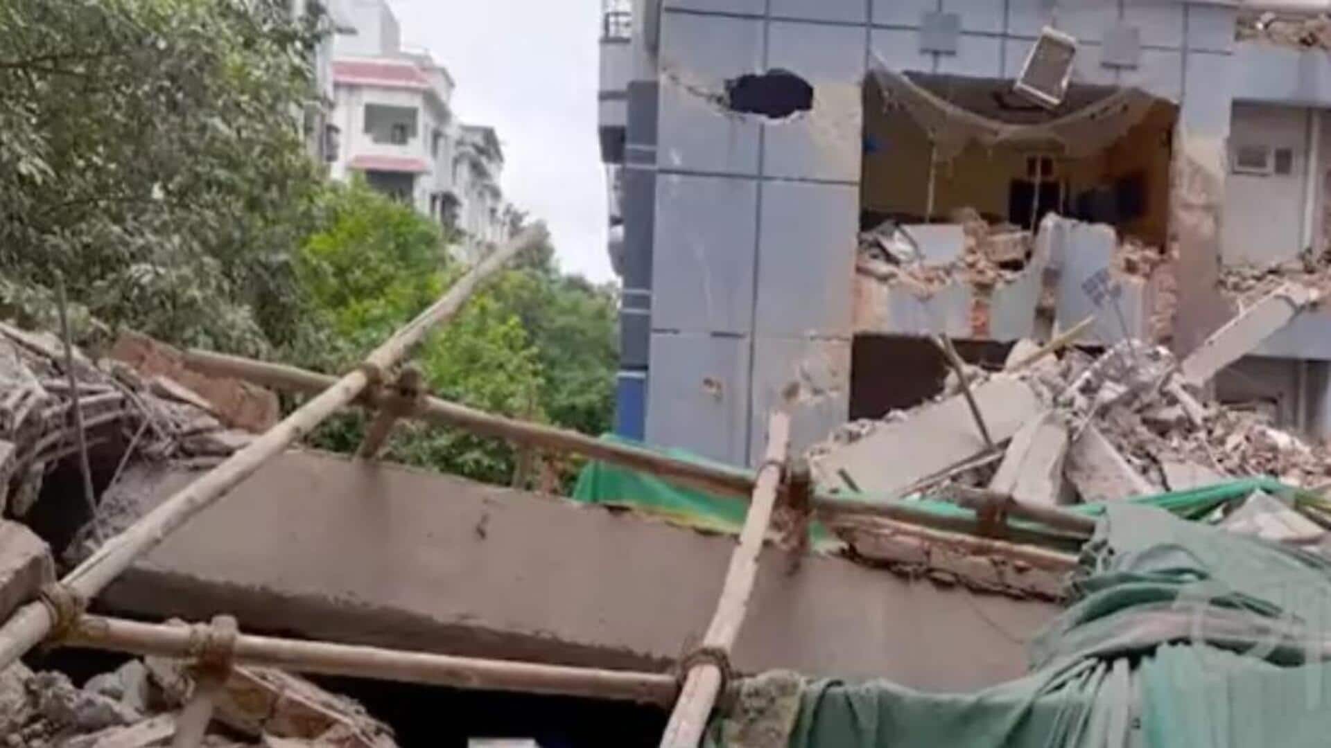 Gachibowli Building Collapse : గచ్చిబౌలిలో భారీ ప్రమాదం.. కుప్పకూలిన ఏడంతస్తుల భవనం.. ఇద్దరు మృతి!