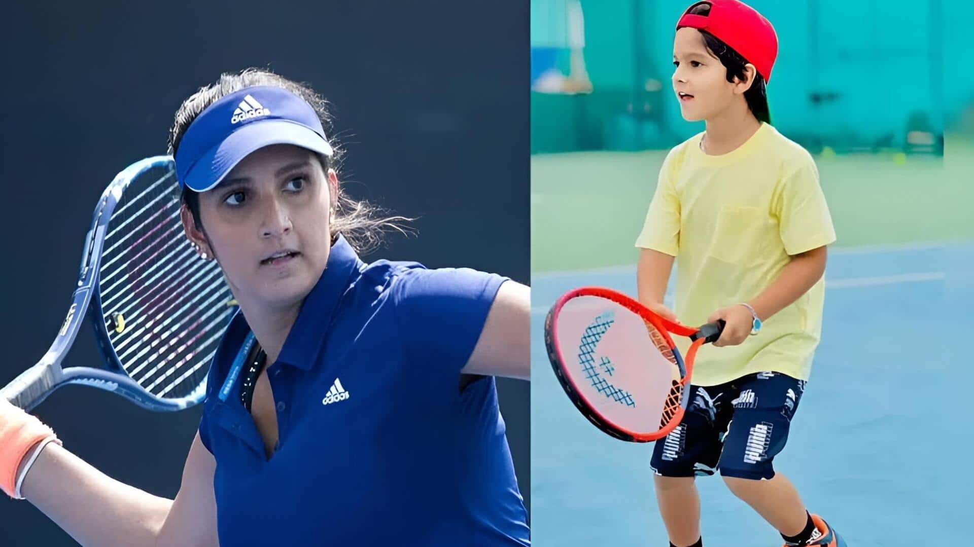 Sania Mirza: మళ్లీ కోర్టులో సానియా మీర్జా.. ఈసారి కుమారుడు ఇజాన్‌తో!
