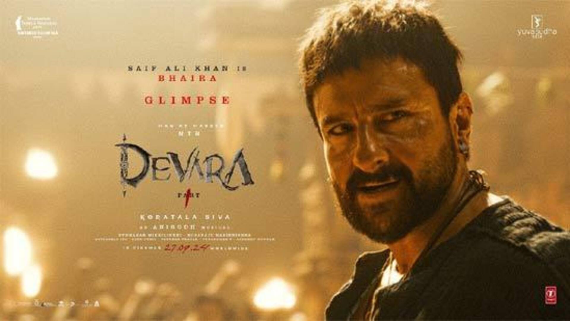 Devara Movie:  'దేవ‌ర' నుంచి సైఫ్ అలీ ఖాన్ 'భైరా' గ్లింప్స్ రిలీజ్