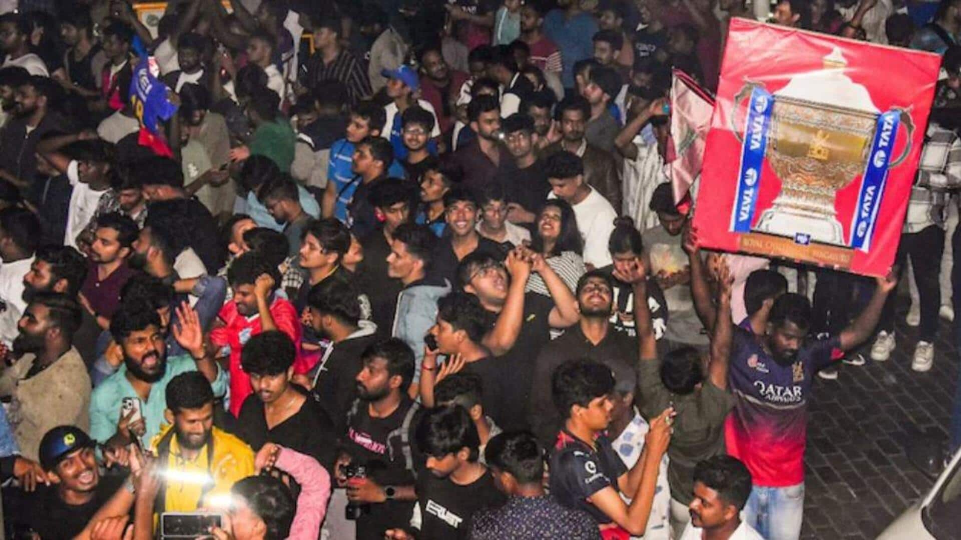 RCB: ఫ్యాన్స్ సేఫ్టీకి ఆర్సీబీ హామీ.. ఆరు పాయింట్ల మ్యానిఫెస్టో రిలీజ్ RCB: ఫ్యాన్స్ సేఫ్టీకి ఆర్సీబీ హామీ.. ఆరు పాయింట్ల మ్యానిఫెస్టో రిలీజ్