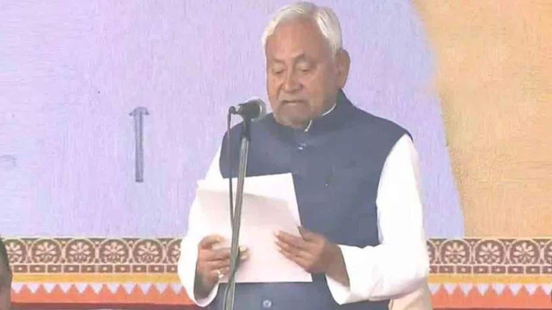 Nitish Kumar: బీహార్‌లో కొలువుదీరిన ప్రభుత్వం.. పదోసారి బిహార్‌ సీఎంగా నీతీశ్‌ ప్రమాణం