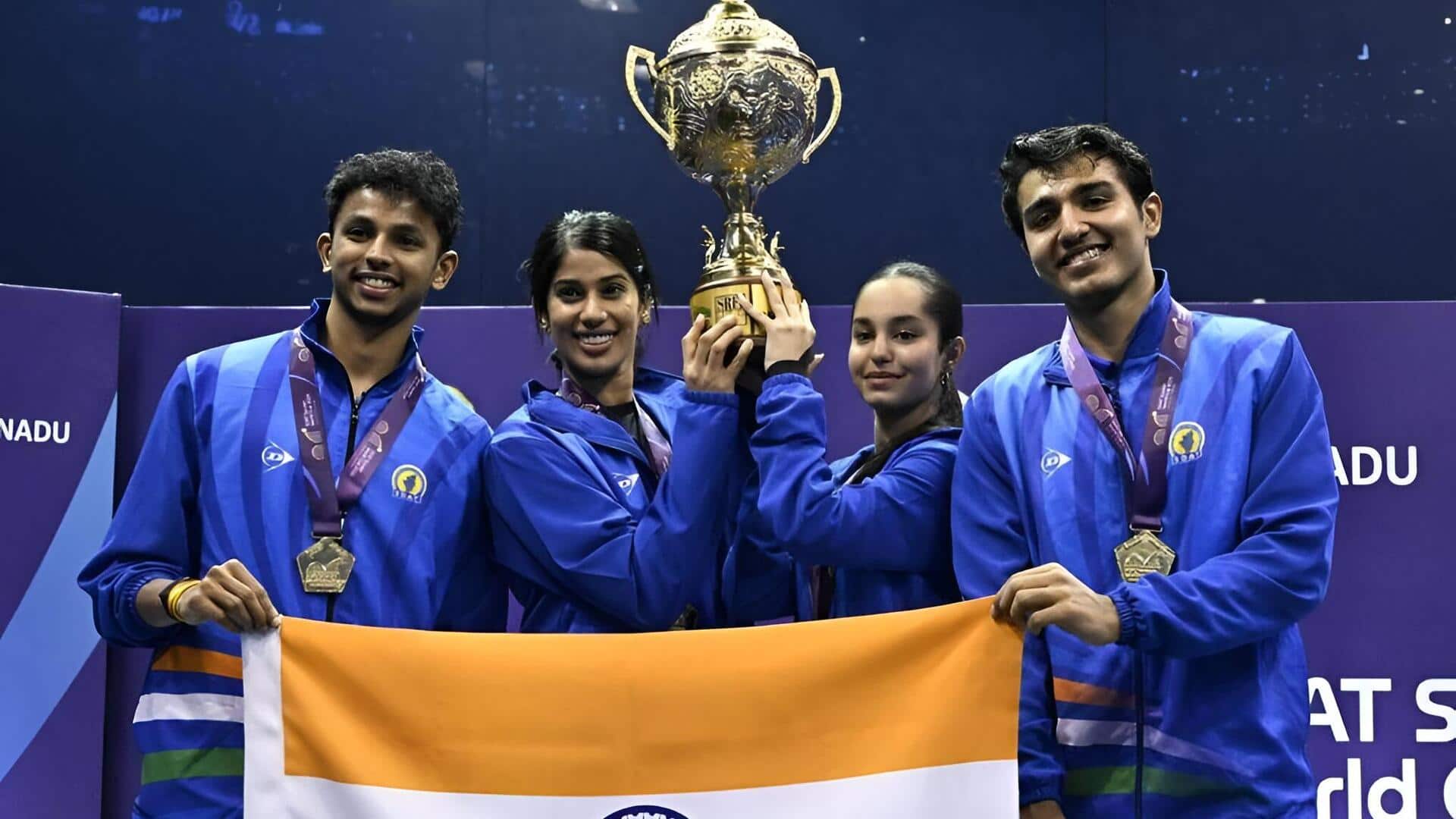 Squash World Cup: క్రీడా చరిత్రలో మరో మైలురాయి.. స్క్వాష్‌ ప్రపంచకప్‌ను కైవసం చేసుకున్న భారత్
