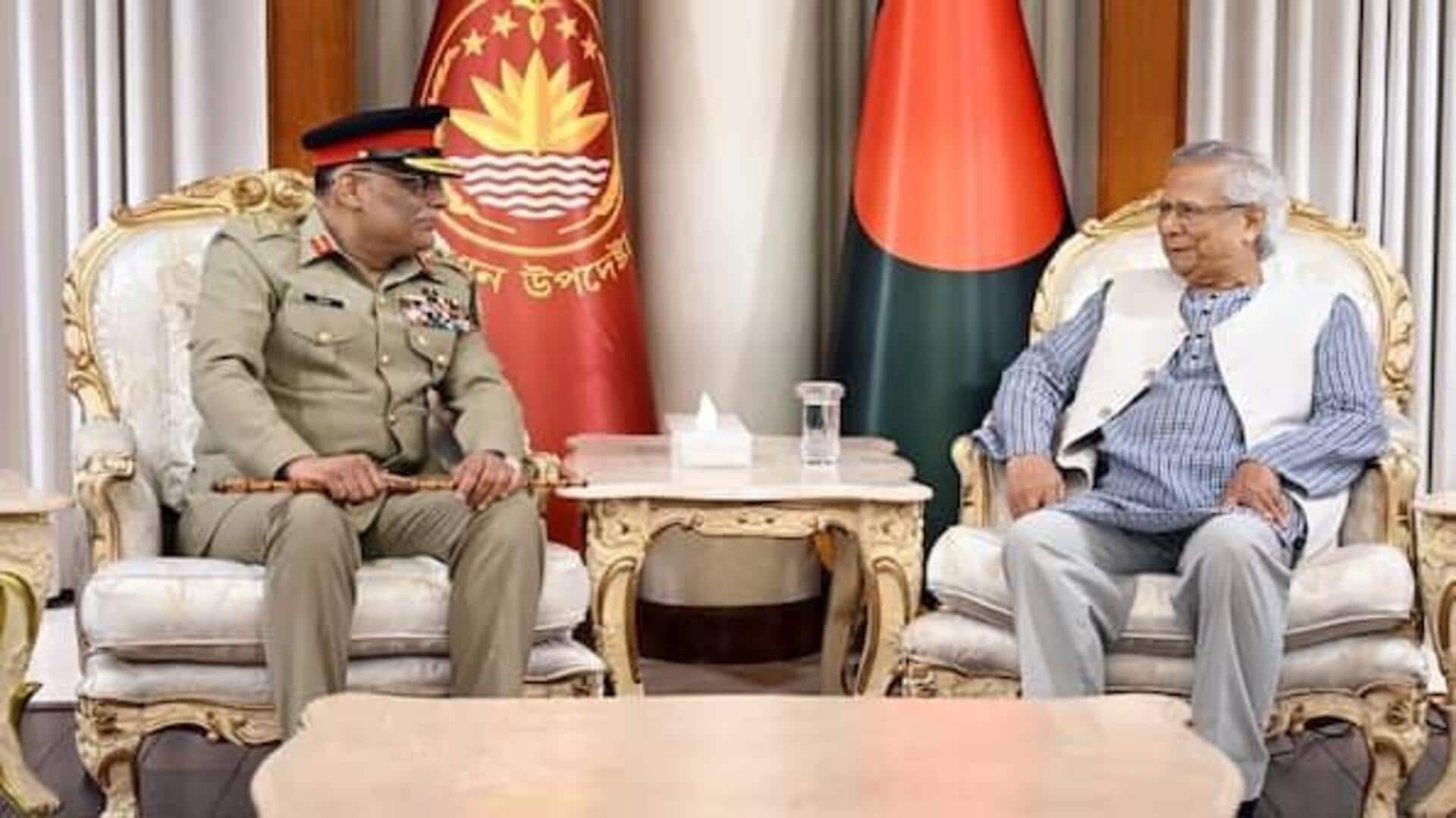 Bangladesh: పాకిస్తాన్ జనరల్ తో బంగ్లాదేశ్ అధినేత భేటీ.. భారత్‌కి ఆందోళన..