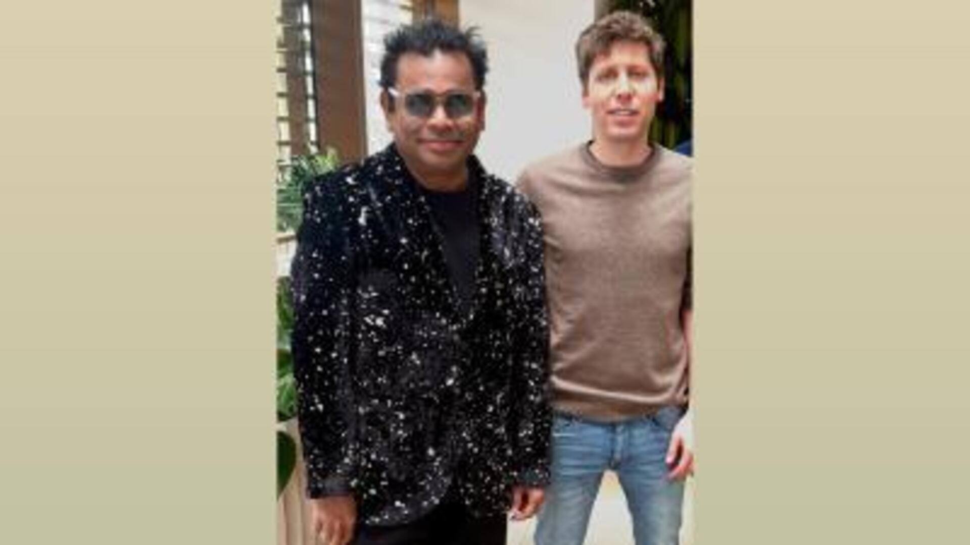 AR Rahman: AI-ఆధారిత ప్రాజెక్ట్ 'సీక్రెట్ మౌంటైన్' కోసం.. ఓపెన్‌ ఏఐ సీఈఓను కలిసిన సంగీత దిగ్గజం ఏఆర్‌ రెహమాన్