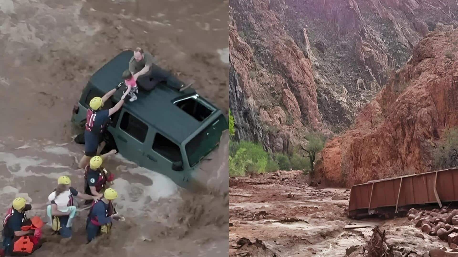 Grand Canyon Floods: అమెరికాలో ఆకస్మిక వరదలు.. గ్రాండ్‌ కేనియన్‌లో 20 మందికి పైగా గల్లంతు