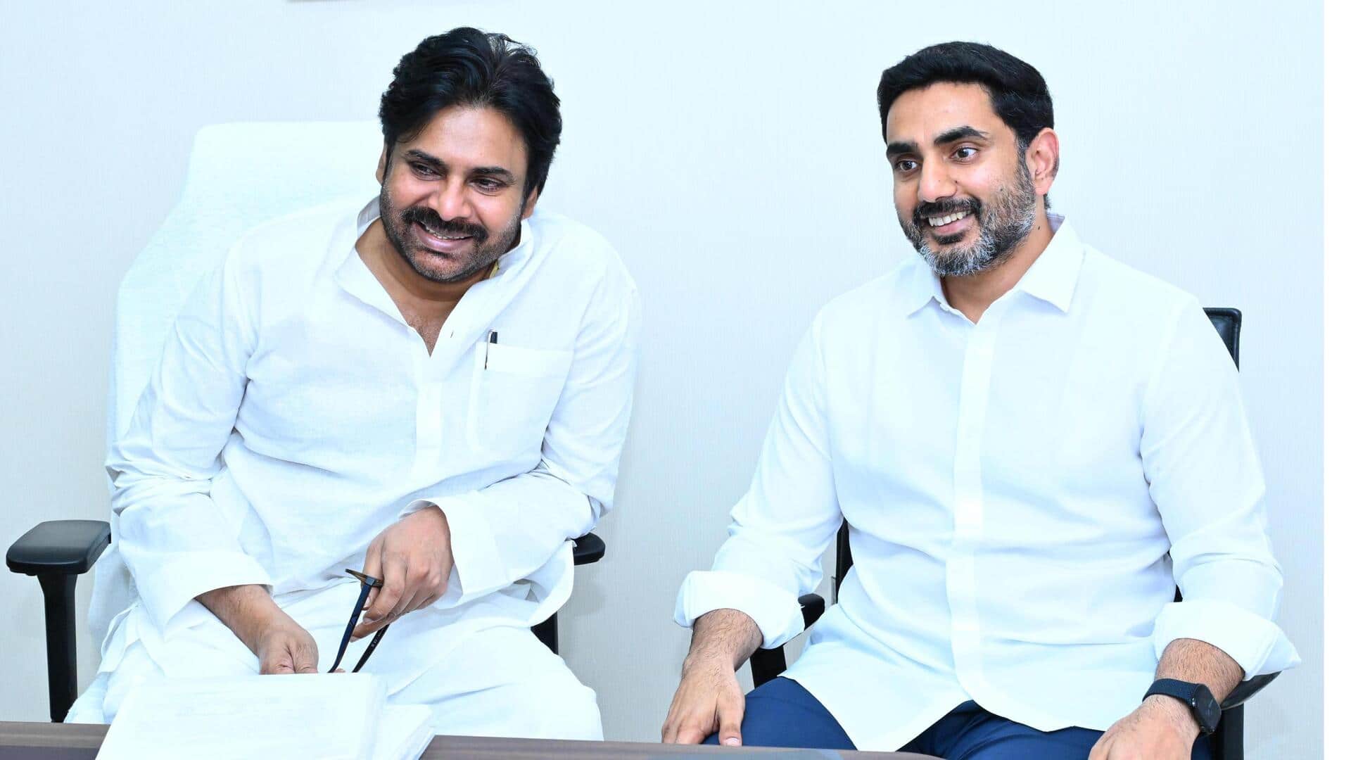 Pawan-Lokesh: డిప్యూటీ సీఎం పవన్తో మంత్రి లోకేశ్ భేటీ.. రాజకీయ అంశాలపై చర్చ Pawan-Lokesh: డిప్యూటీ సీఎం పవన్తో మంత్రి లోకేశ్ భేటీ.. రాజకీయ అంశాలపై చర్చ