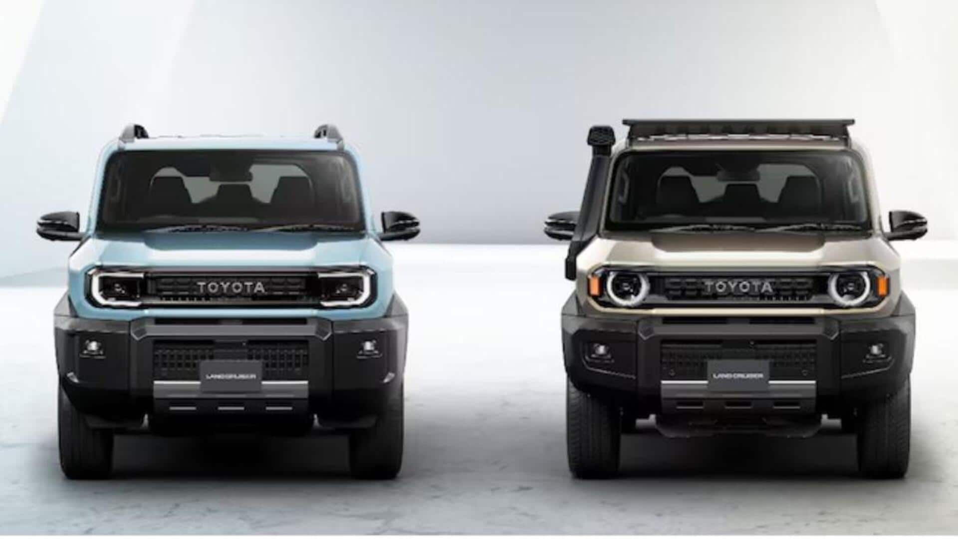 Toyota: టయోటా ఆవిష్కరిస్తున్న ల్యాండ్ క్రూయిజర్ ఎఫ్జే ఇదే.. రగ్గడ్ లుక్తో ముందుకు! Toyota: టయోటా ఆవిష్కరిస్తున్న ల్యాండ్ క్రూయిజర్ ఎఫ్జే ఇదే.. రగ్గడ్ లుక్తో ముందుకు!