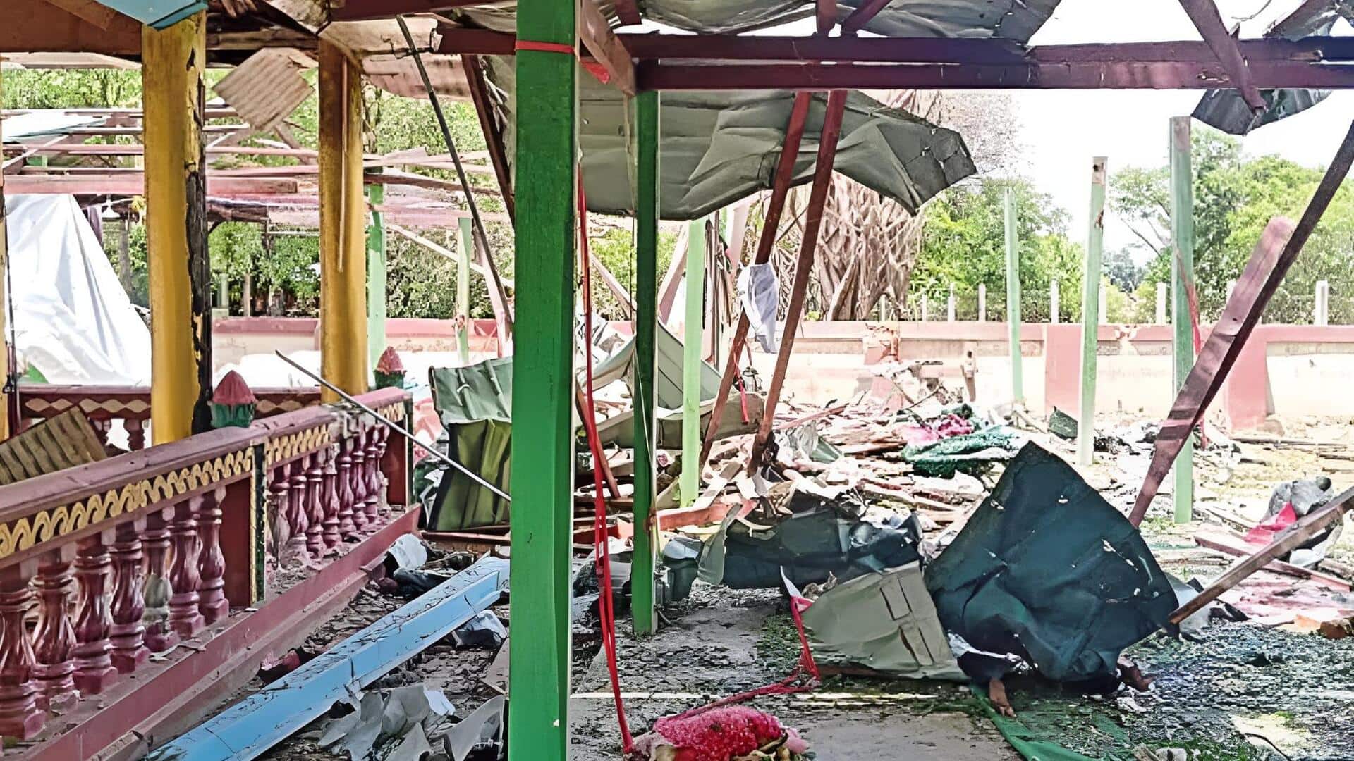 Myanmar: మయన్మార్‌లో ఘోరం.. బౌద్ధ మఠంపై బాంబుల దాడి, 14 మంది మృతి!