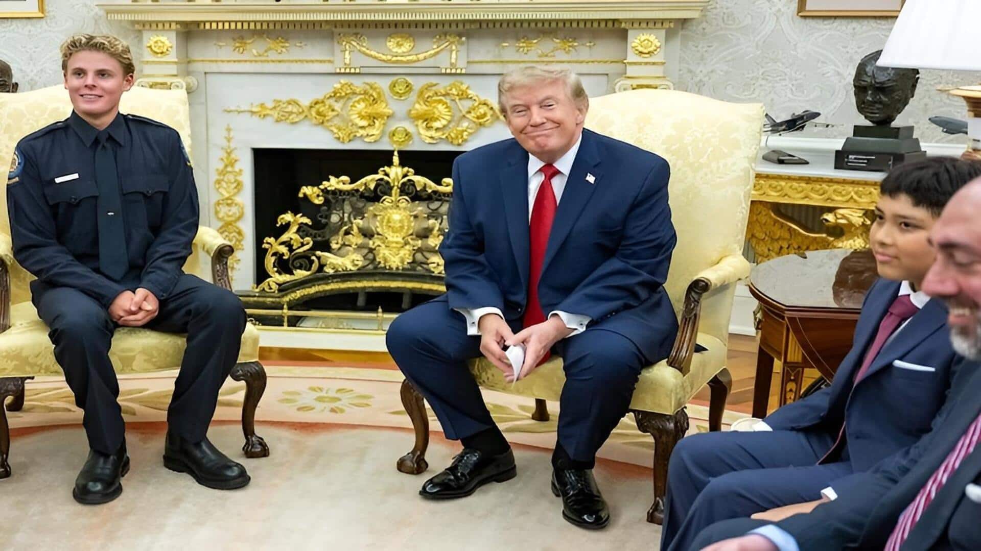 Donald Trump: ఆ రోజు నేను డ్యూటీలో లేను.. నీ అదృష్టం: భారత సంతతి బాలుడితో ట్రంప్ సరదా వ్యాఖ్యలు