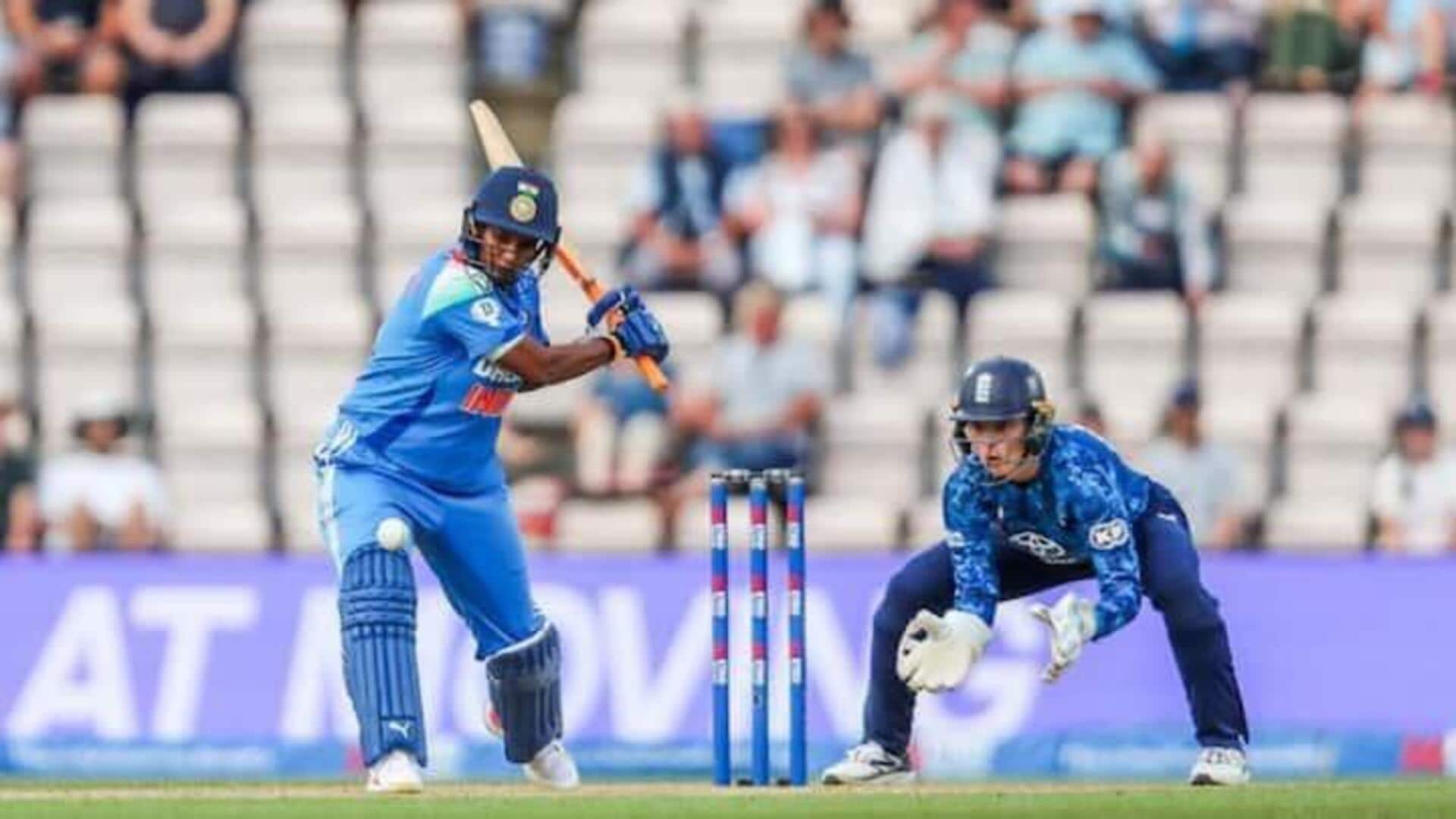 ENGW vs INDW: భారత్ శుభారంభం.. ఇంగ్లాండ్పై తొలి వన్డేలో విజయం ENGW vs INDW: భారత్ శుభారంభం.. ఇంగ్లాండ్పై తొలి వన్డేలో విజయం