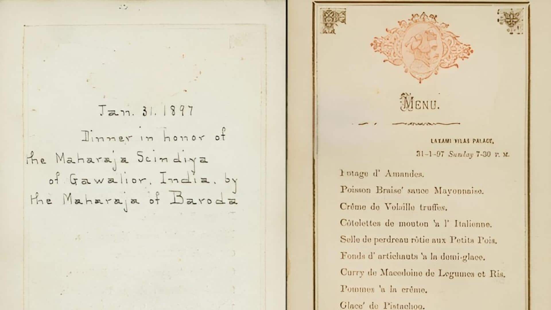 Baroda Maharaja: 1897 నాటి రాజభోజనం మెనూ సోషల్ మీడియాలో వైరల్