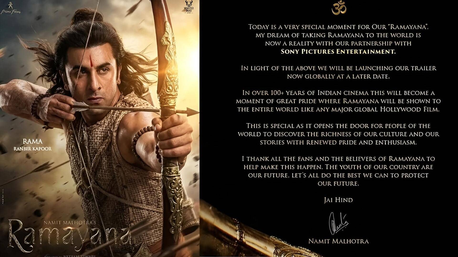Ramayana Trailer: చివరి నిమిషంలో 'రామాయణ' ట్రైలర్ వాయిదా.. మేకర్స్ చెప్పిన అసలు కారణం ఇదే!