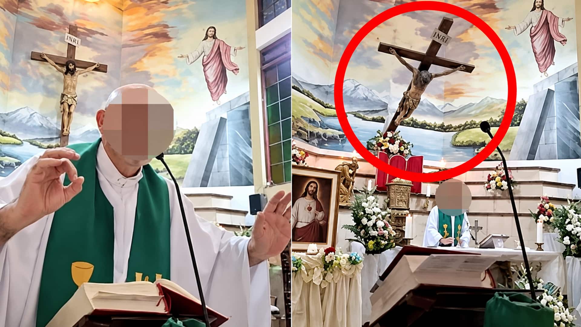 Church Father Dies: చర్చిలో ప్రసంగిస్తుండగా విషాదం.. తలపై శిలువ పడి ఫాదర్ మృతి.. వీడియో వైరల్ ..