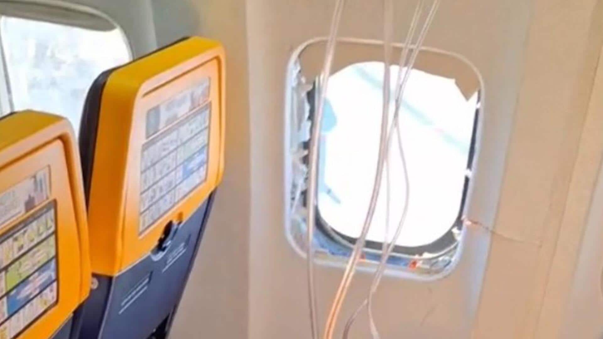 Ryanair Flight: గాల్లో ఉండగా పగిలిన విమానం కిటికీ.. సగం బయటకు వెళ్లిన ప్రయాణికుడు!