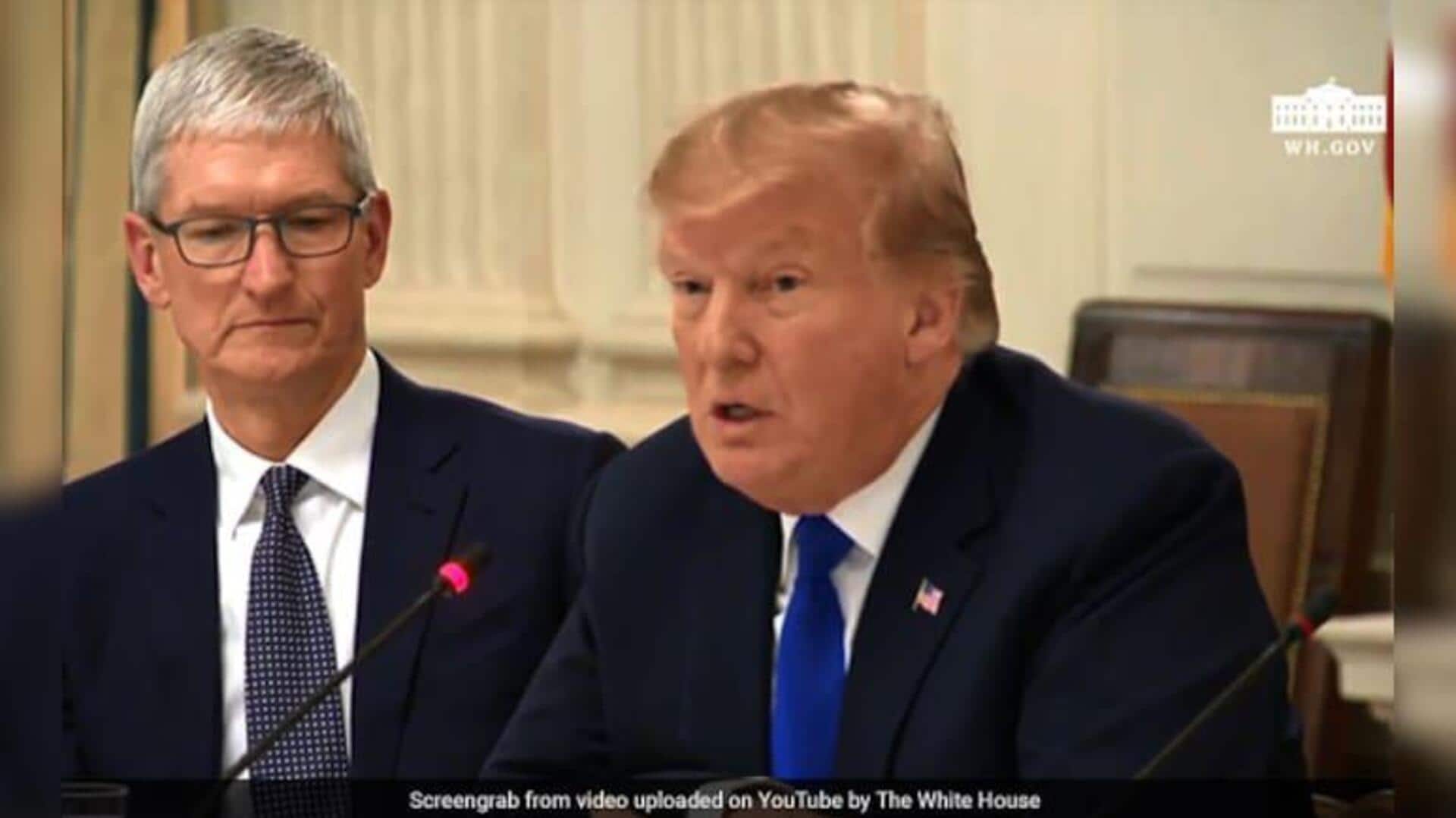Donald Trump: 'భారత్కు ప్లాంట్లను తరలించొద్దు'.. ఆపిల్ సీఈవో టిమ్ కుక్తో ట్రంప్ కీలక భేటీ Donald Trump: 'భారత్కు ప్లాంట్లను తరలించొద్దు'.. ఆపిల్ సీఈవో టిమ్ కుక్తో ట్రంప్ కీలక భేటీ