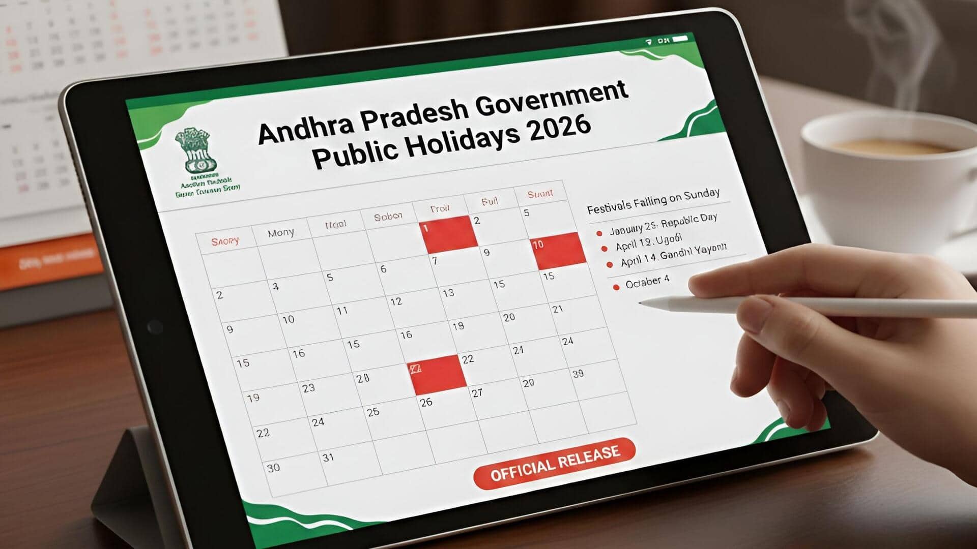 AP Govt Holidays 2026 List: ఆంధ్రప్రదేశ్ 2026 సెలవుల క్యాలెండర్: పబ్లిక్ & ఆప్షనల్ హాలిడేస్ పూర్తి వివరాలు