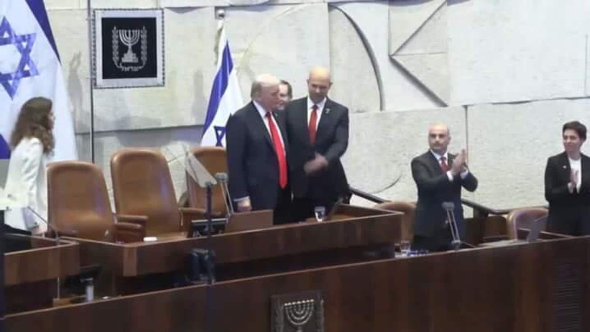 Trump in Israel: 'మరింత మంది ట్రంప్‌లు కావాలి': ఇజ్రాయెల్‌ కనేసేట్‌ స్టాండింగ్‌ ఓవేషన్