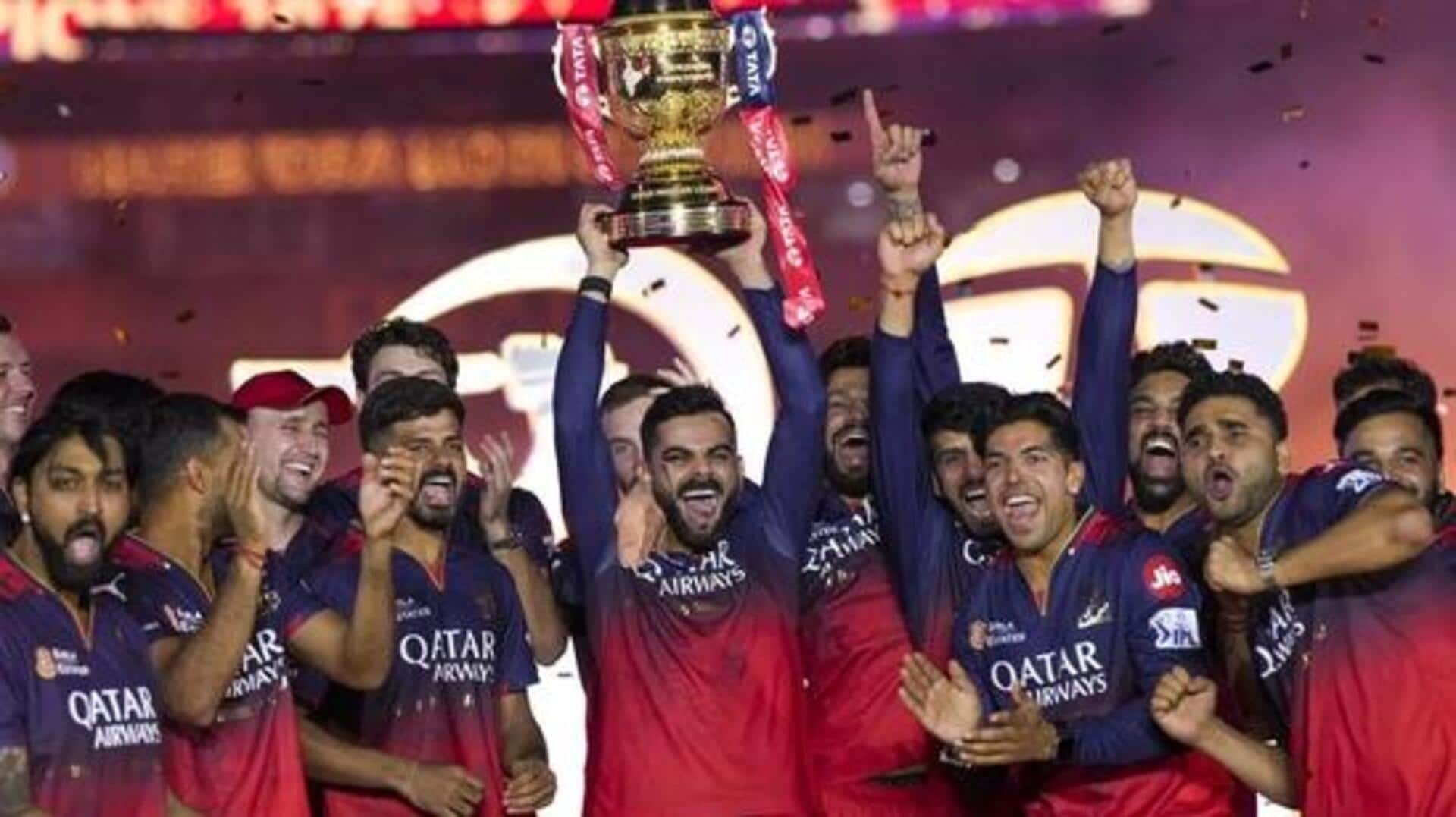 RCB : అమ్మకానికి ఆర్సీబీ?.. టైటిల్ గెలవగానే ఫ్రాంచైజీ షాకింగ్ డెసిషన్! RCB : అమ్మకానికి ఆర్సీబీ?.. టైటిల్ గెలవగానే ఫ్రాంచైజీ షాకింగ్ డెసిషన్!