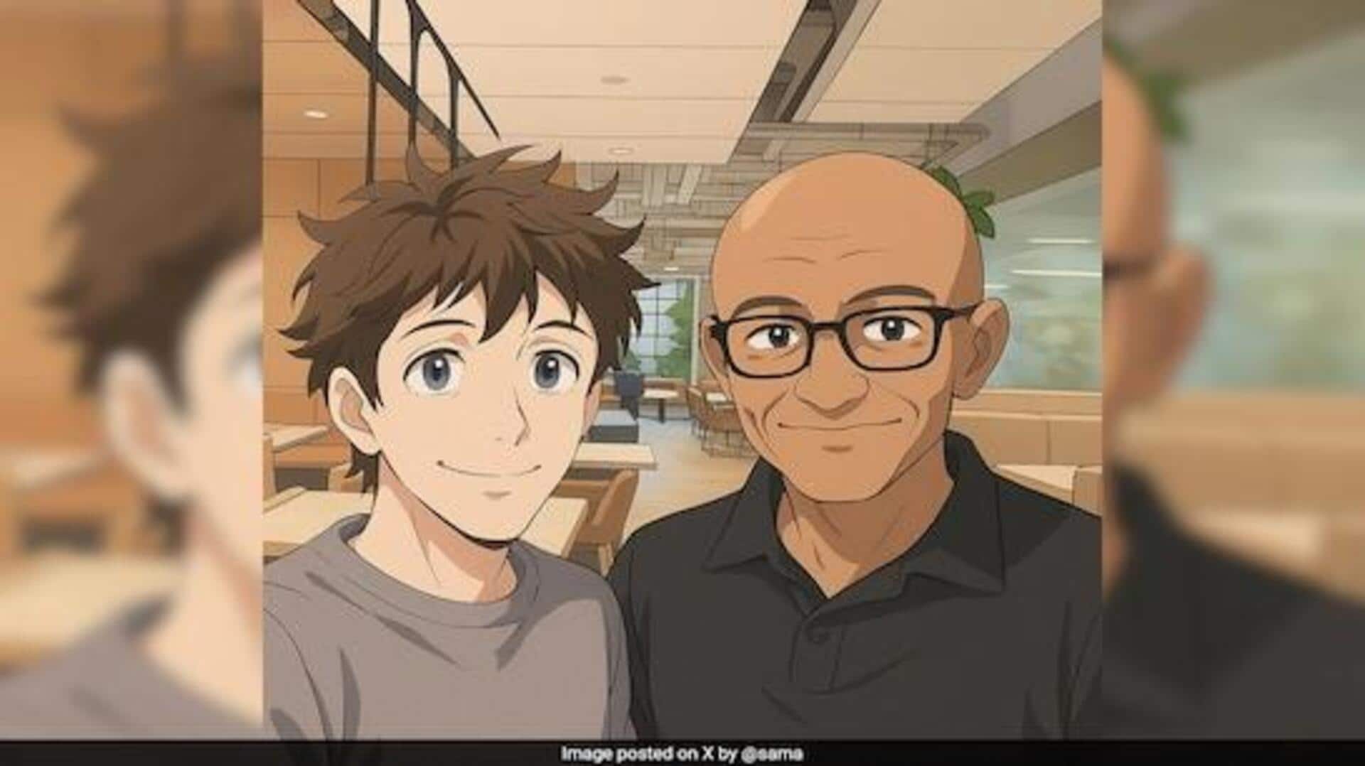 Ghibli Photo: 'లవ్ ది న్యూ ఆఫీస్': నెట్టింట్లో వైరల్గా మారిన శామ్ ఆల్ట్మన్, సత్య నాదెళ్ల జీబ్లీ ఫొటో ఇదే.. Ghibli Photo: 'లవ్ ది న్యూ ఆఫీస్': నెట్టింట్లో వైరల్గా మారిన శామ్ ఆల్ట్మన్, సత్య నాదెళ్ల జీబ్లీ ఫొటో ఇదే..