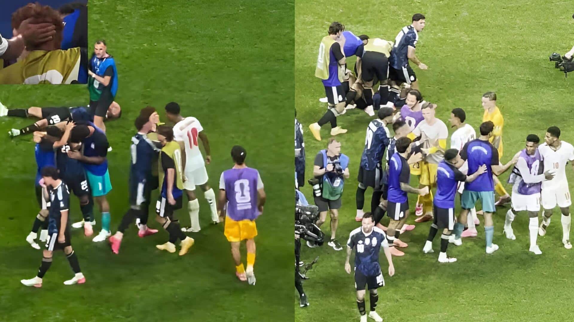 FIFA World Cup: మైదానంలో రగిలిన ఉద్రిక్తత.. బెల్లింగ్‌హామ్-అర్జెంటీనా ఆటగాళ్ల మధ్య తోపులాట!