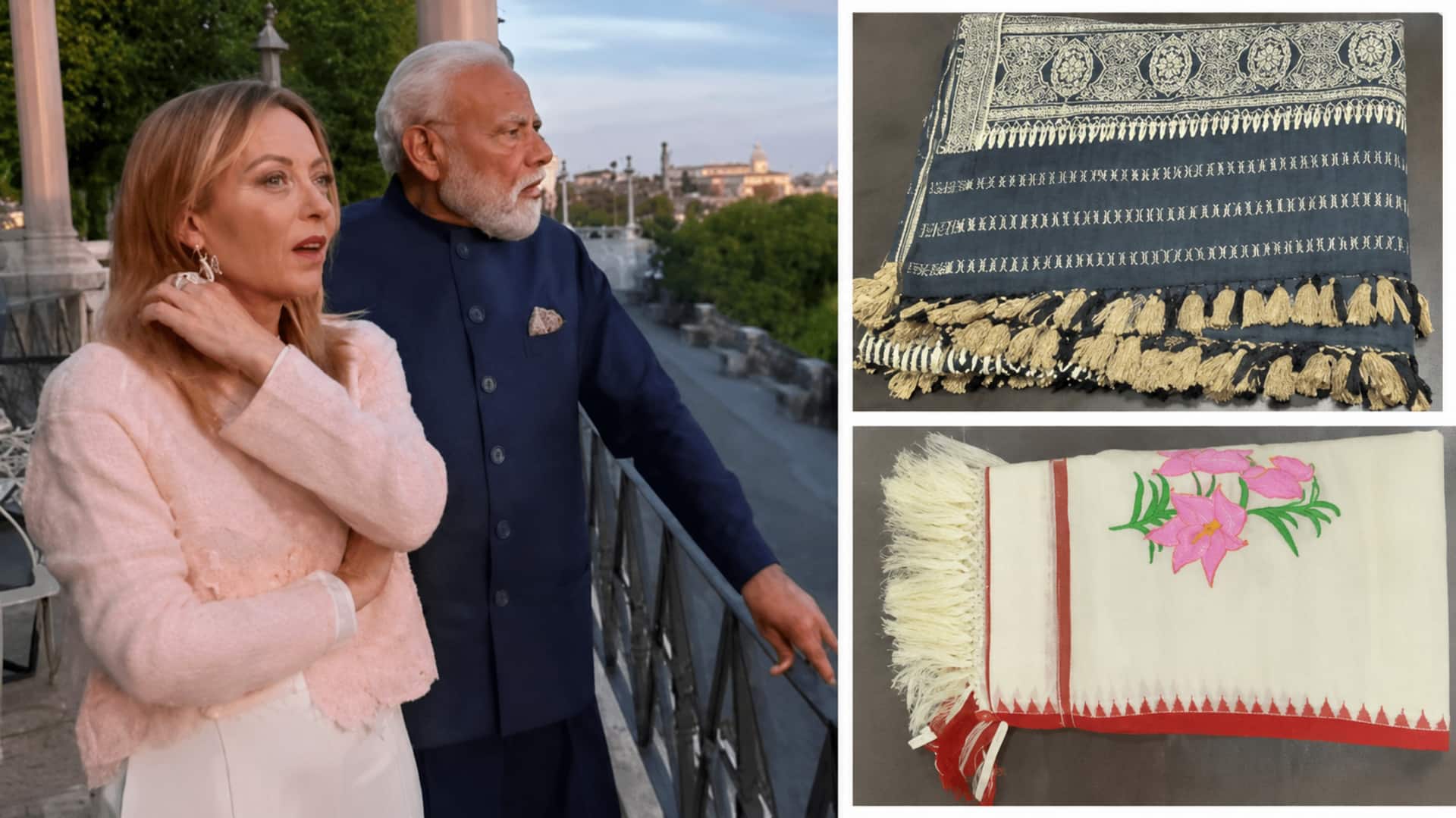 PM Modi Gifts to Meloni:అస్సామీ శాలువా,సుబ్బలక్ష్మి పాటల సీడీ బహుమతి.. ఇటలీ నేతలకు మోదీ ప్రత్యేక కానుకలు..