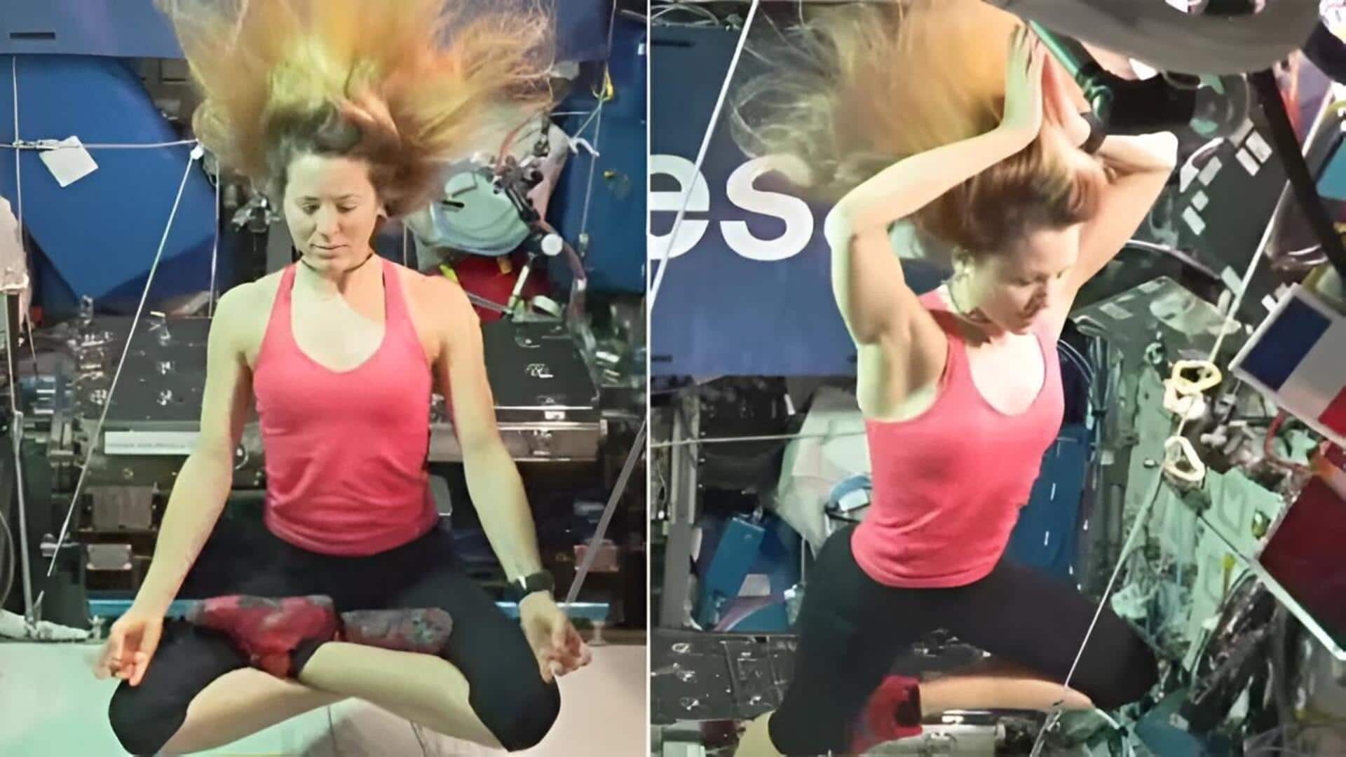 zero-gravity yoga: అంతరిక్షంలో యోగా చేసిన వ్యోమగామి.. వైరల్‌గా మారిన వీడియో!