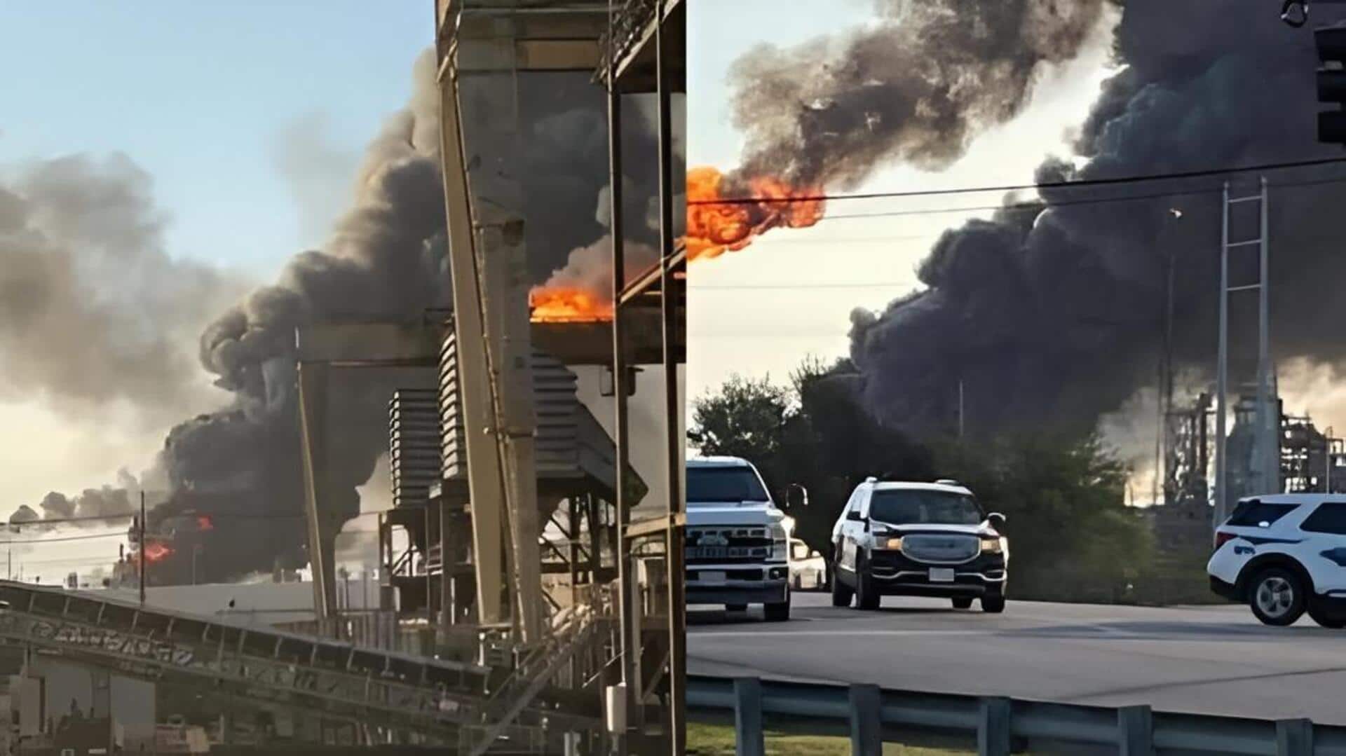 Valero refinery explosion: టెక్సాస్ ఆయిల్ రిఫైనరీలో భారీ అగ్నిప్రమాదం
