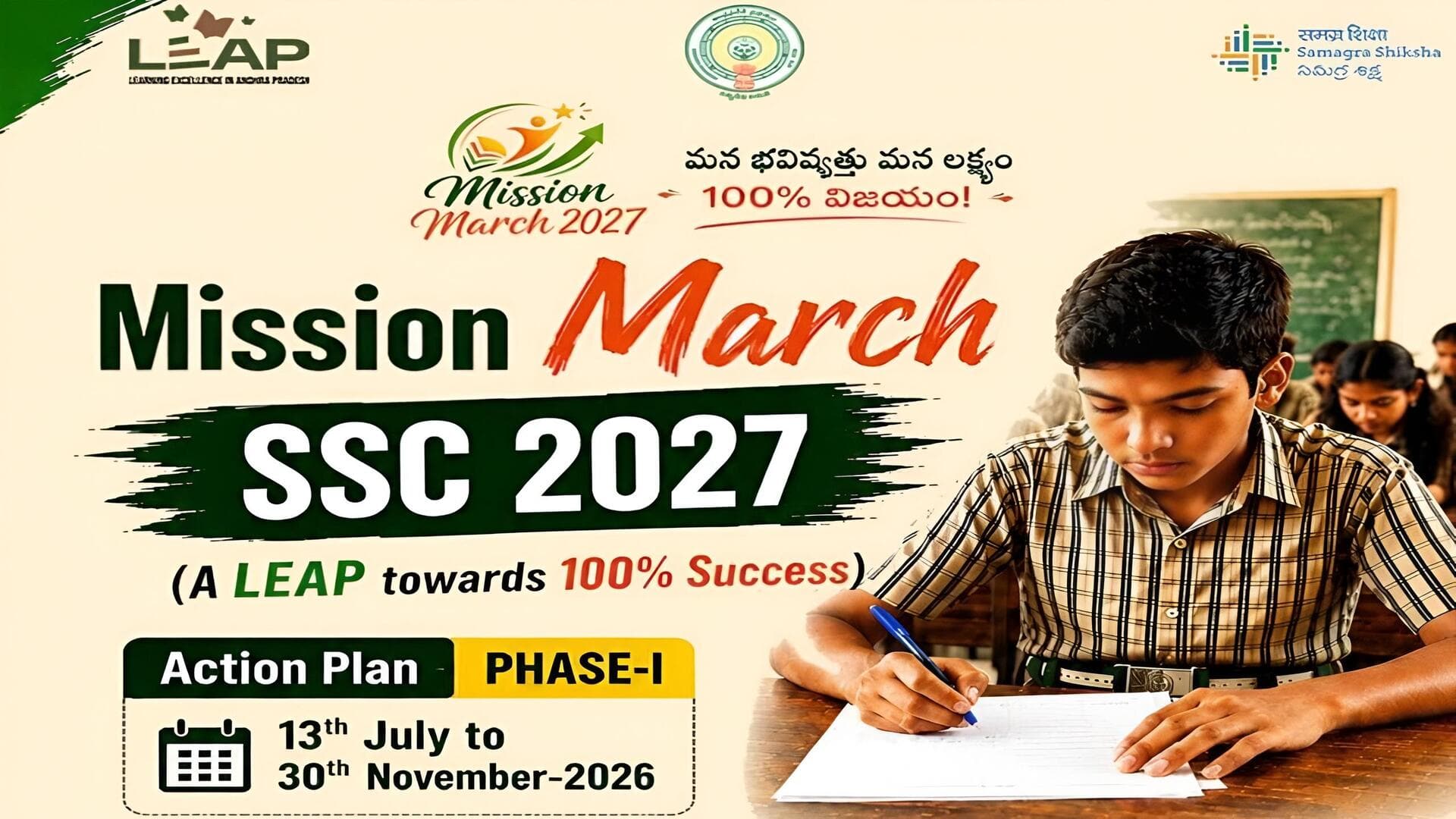 Mission March SSC-2027: పదో తరగతిలో శతశాతం ఫలితాలే లక్ష్యం.. 'మిషన్ మార్చి ఎస్‌ఎస్‌సీ-2027' ప్రారంభం