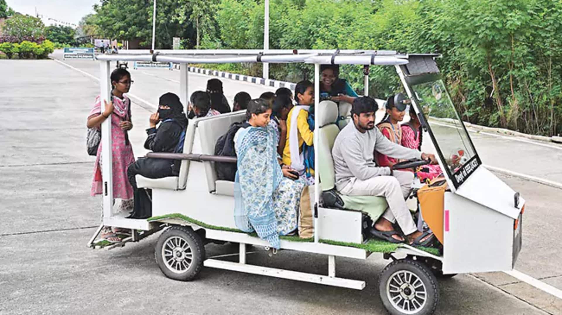 Nalgonda: సౌరశక్తి ఆధారిత ఎలక్ట్రిక్ క్యాంపస్ కార్ట్‌.. రూపొందించిన మహాత్మాగాంధీ విశ్వవిద్యాలయం విద్యార్థులు 