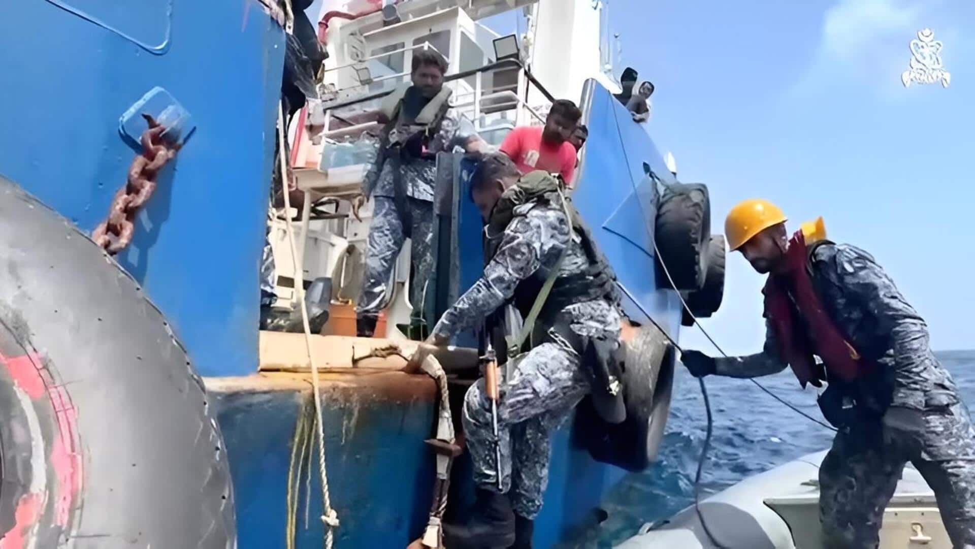 Indian Sailors: అరేబియా సముద్రంలో చిక్కుకున్న భారత నౌక.. సహాయం చేసిన పాకిస్థాన్‌ నౌకాదళం