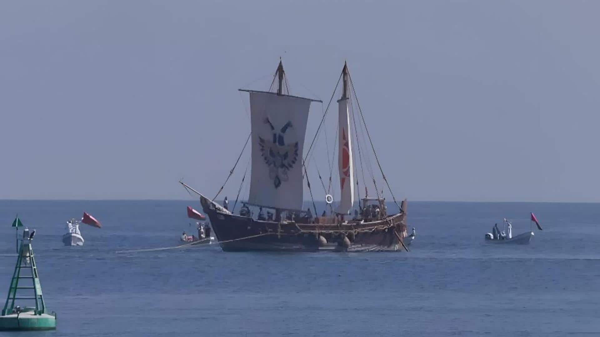 INSV Kaundinya: 1400 కిలోమీటర్లు.. 18 రోజులు.. మస్కట్‌ చేరిన 'INSV కౌండిన్య'.. 