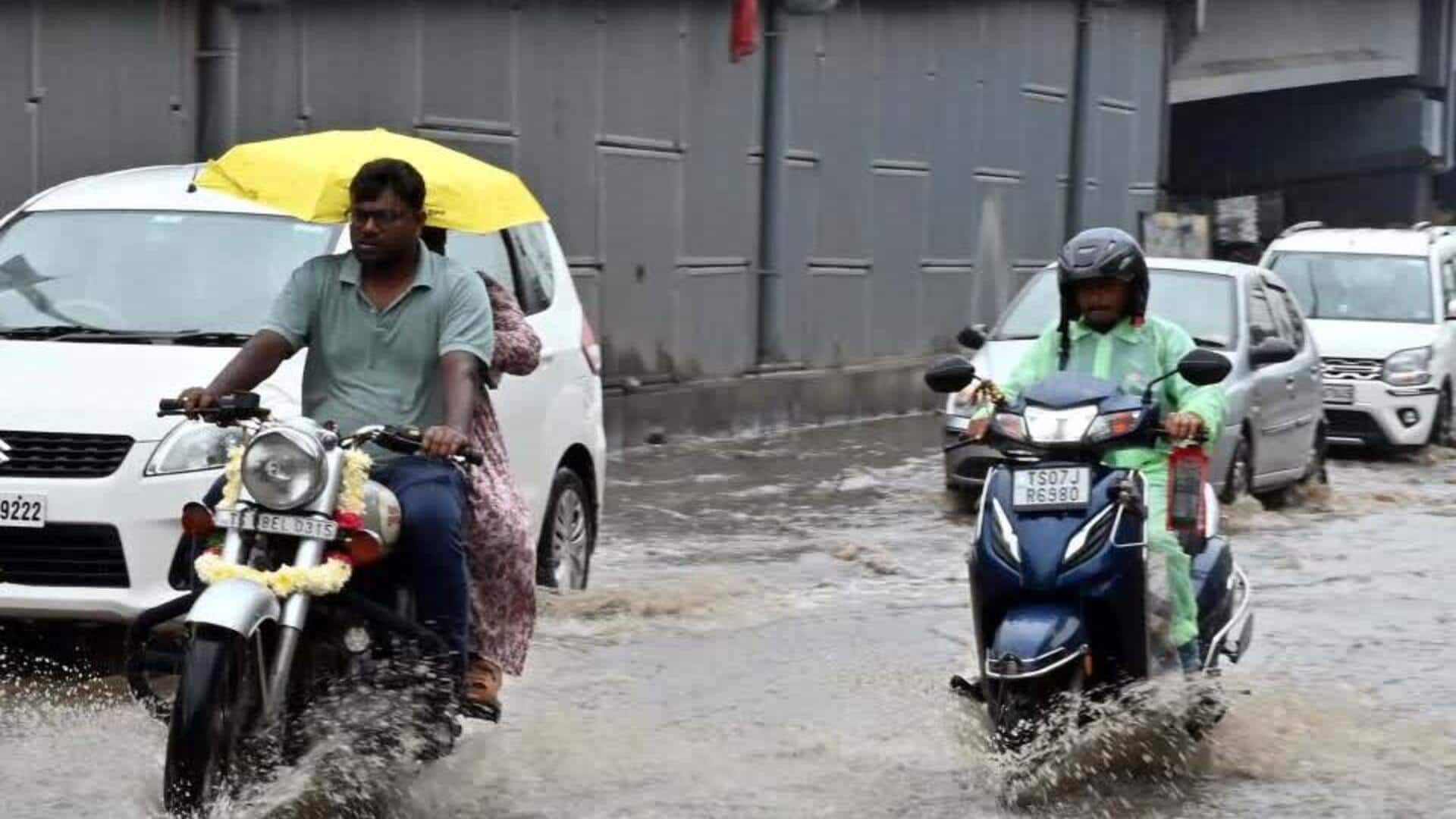 Rains in Hyderabad-Cool weather: హైదరాబాద్​ లో చల్లబడిన వాతావరణం