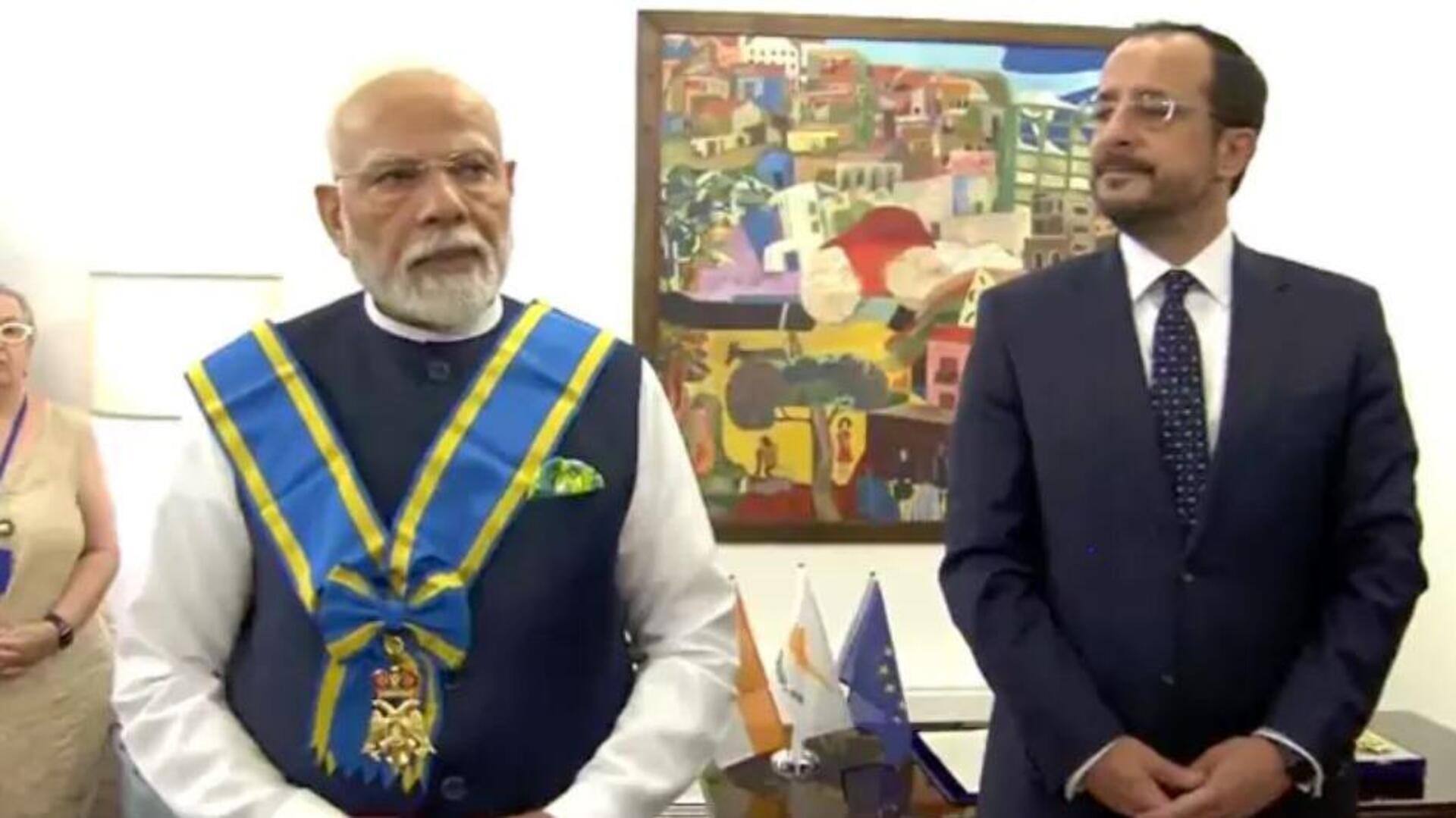 PM Modi: సైప్రస్ పర్యటనలో నరేంద్ర మోదీకి అరుదైన గౌరవం PM Modi: సైప్రస్ పర్యటనలో నరేంద్ర మోదీకి అరుదైన గౌరవం