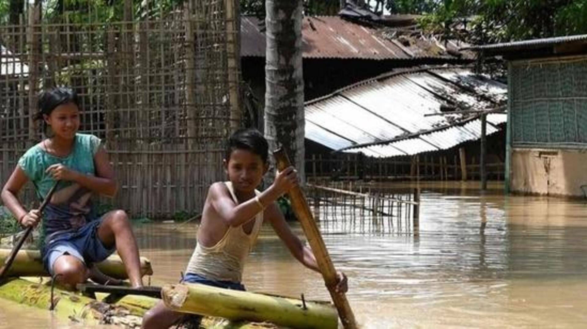 Assam floods:58 మంది మృతి ,24 లక్షల మందికి పైగా నిరాశ్రయులు 