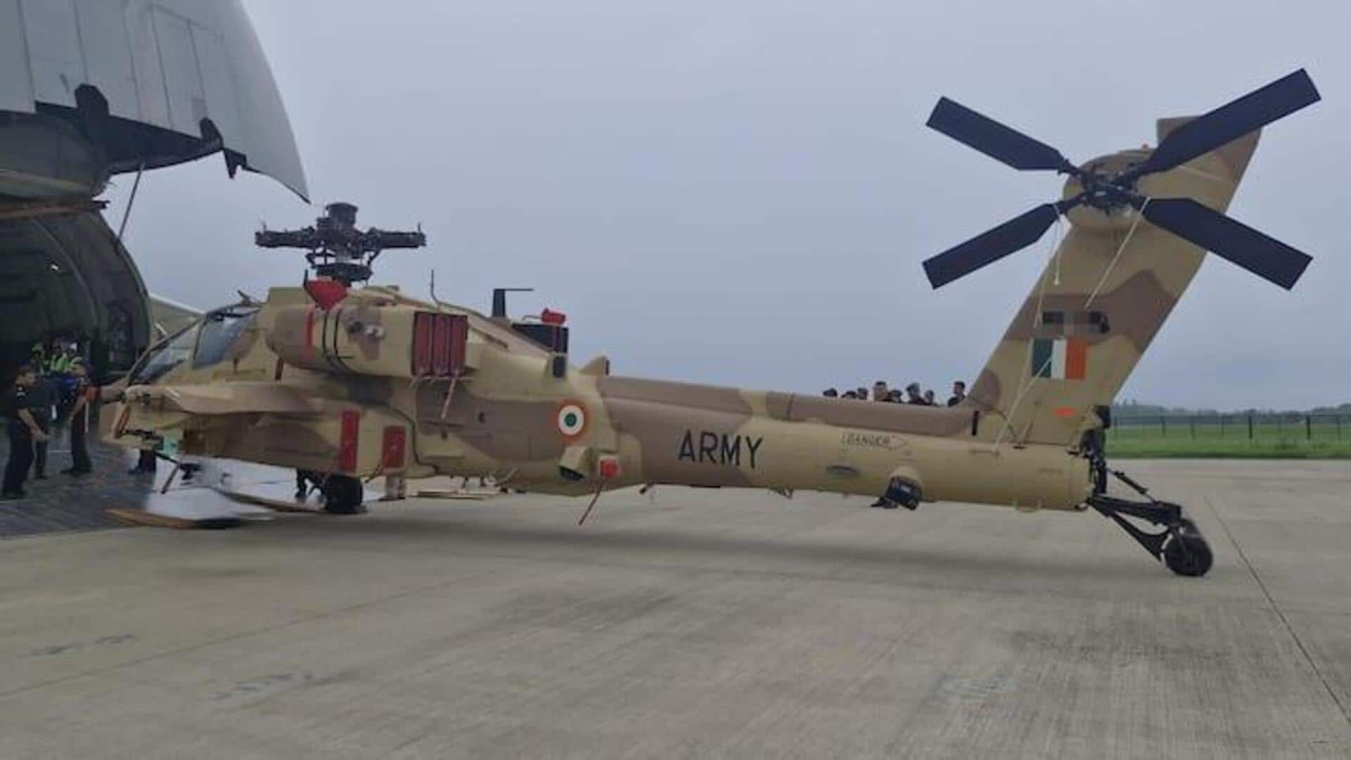 Apache Helicopters: అమెరికా నుంచి భారత్కు చేరుకున్న అపాచీ ఏహెచ్-64ఈ అటాక్ హెలికాప్టర్లు Apache Helicopters: అమెరికా నుంచి భారత్కు చేరుకున్న అపాచీ ఏహెచ్-64ఈ అటాక్ హెలికాప్టర్లు