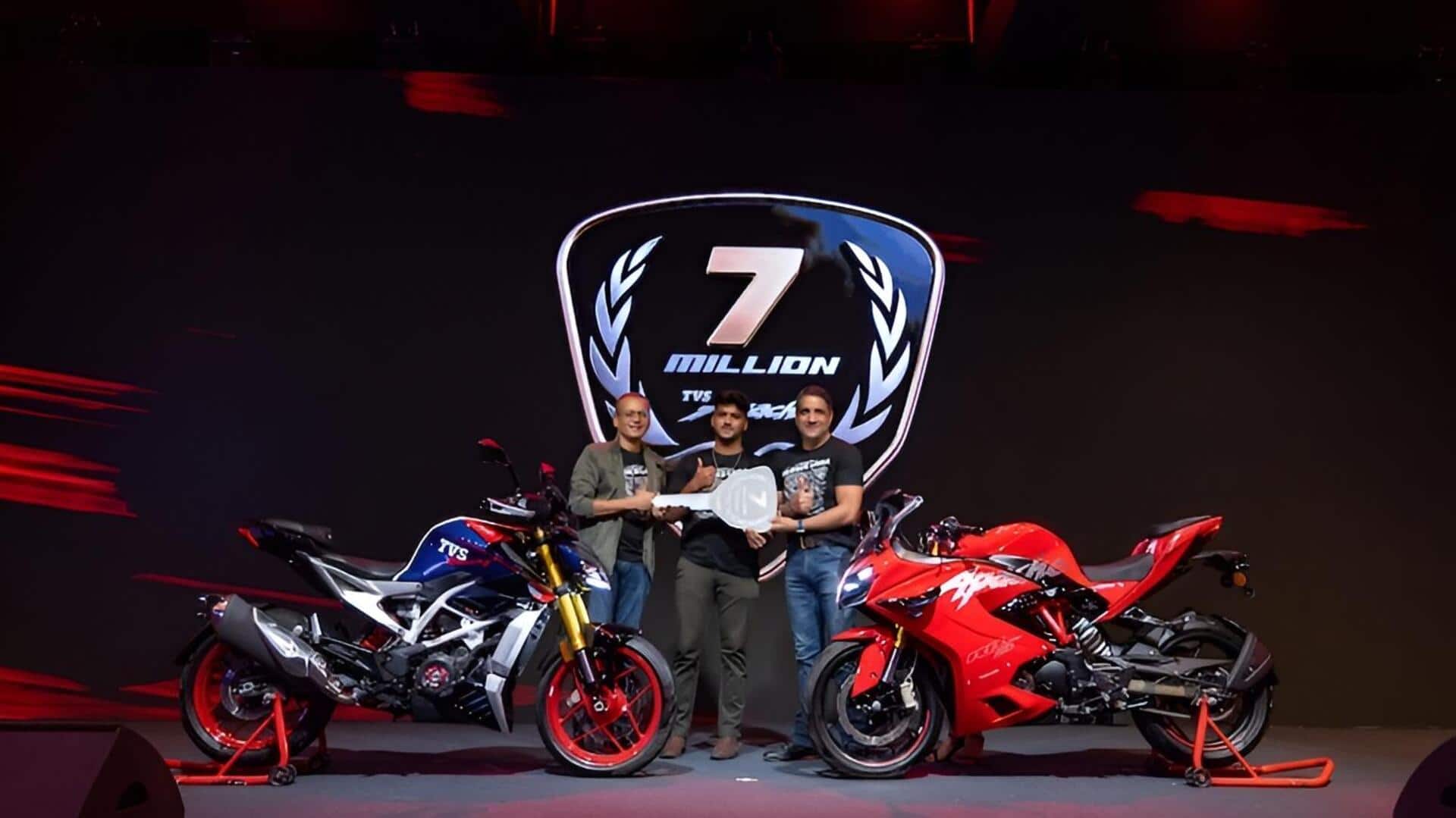 TVS Apache: 20 ఏళ్లలో 70 లక్షల అమ్మకాలతో టీవీఎస్ అపాచే కొత్త రికార్డు
