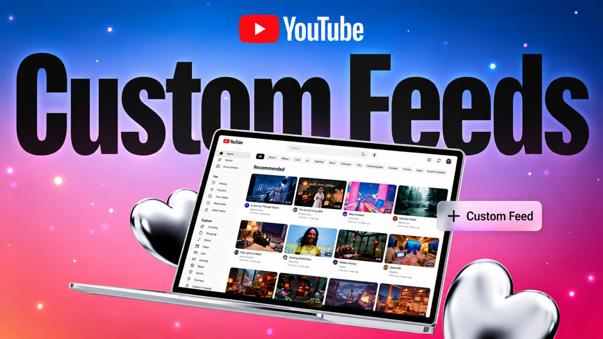 YouTube: యూట్యూబ్‌లో ఇక మనకు నచ్చిన వీడియోల కోసం కస్టమ్ ఫీడ్స్‌.. ఎలా పనిచేస్తుందంటే?
