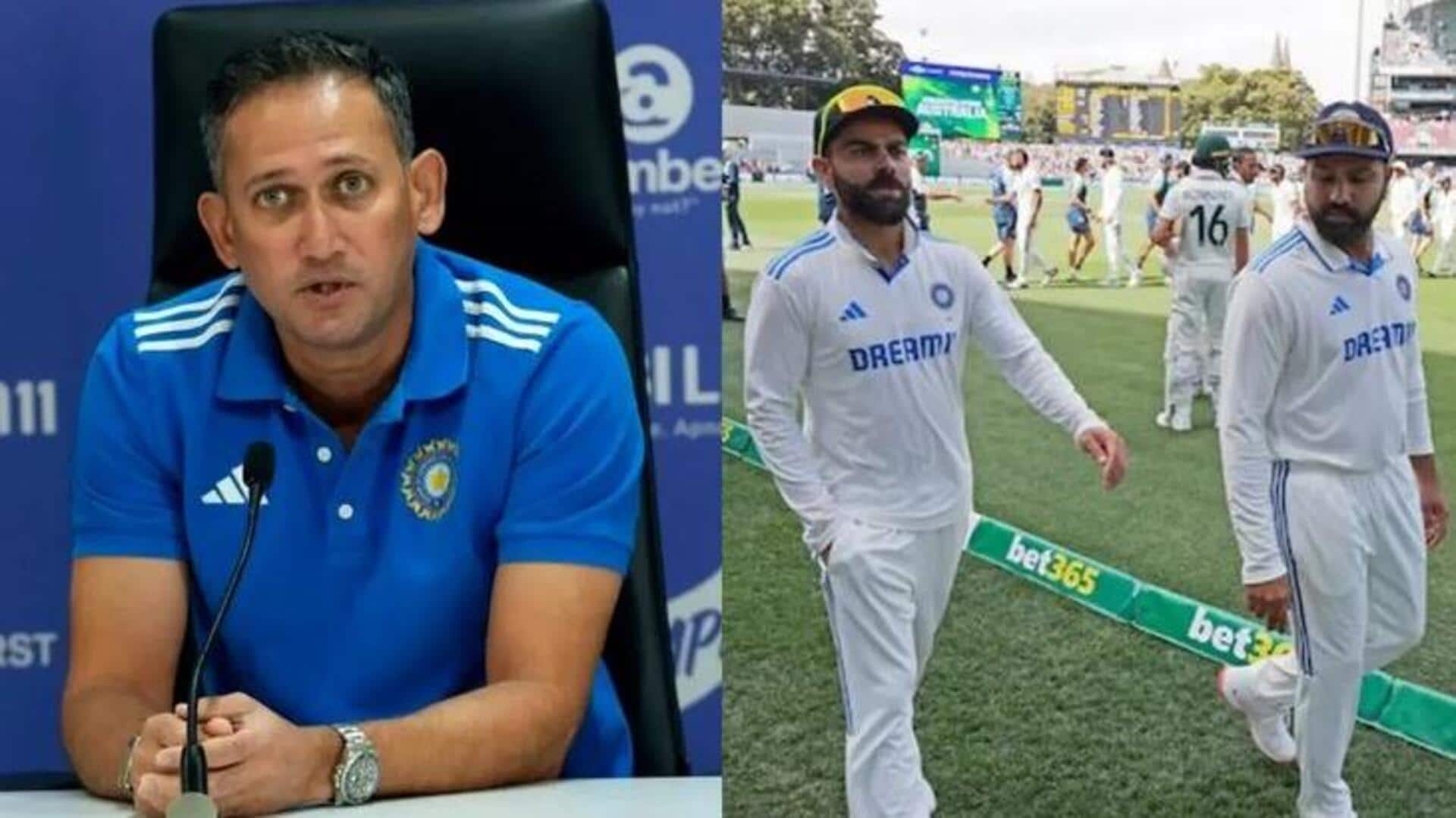 Ajit Agarkar: రోహిత్ శర్మ, విరాట్ కోహ్లీ స్థానాలను భర్తీ చేయడం అంత సులువు కాదు : అజిత్ అగార్కర్ Ajit Agarkar: రోహిత్ శర్మ, విరాట్ కోహ్లీ స్థానాలను భర్తీ చేయడం అంత సులువు కాదు : అజిత్ అగార్కర్