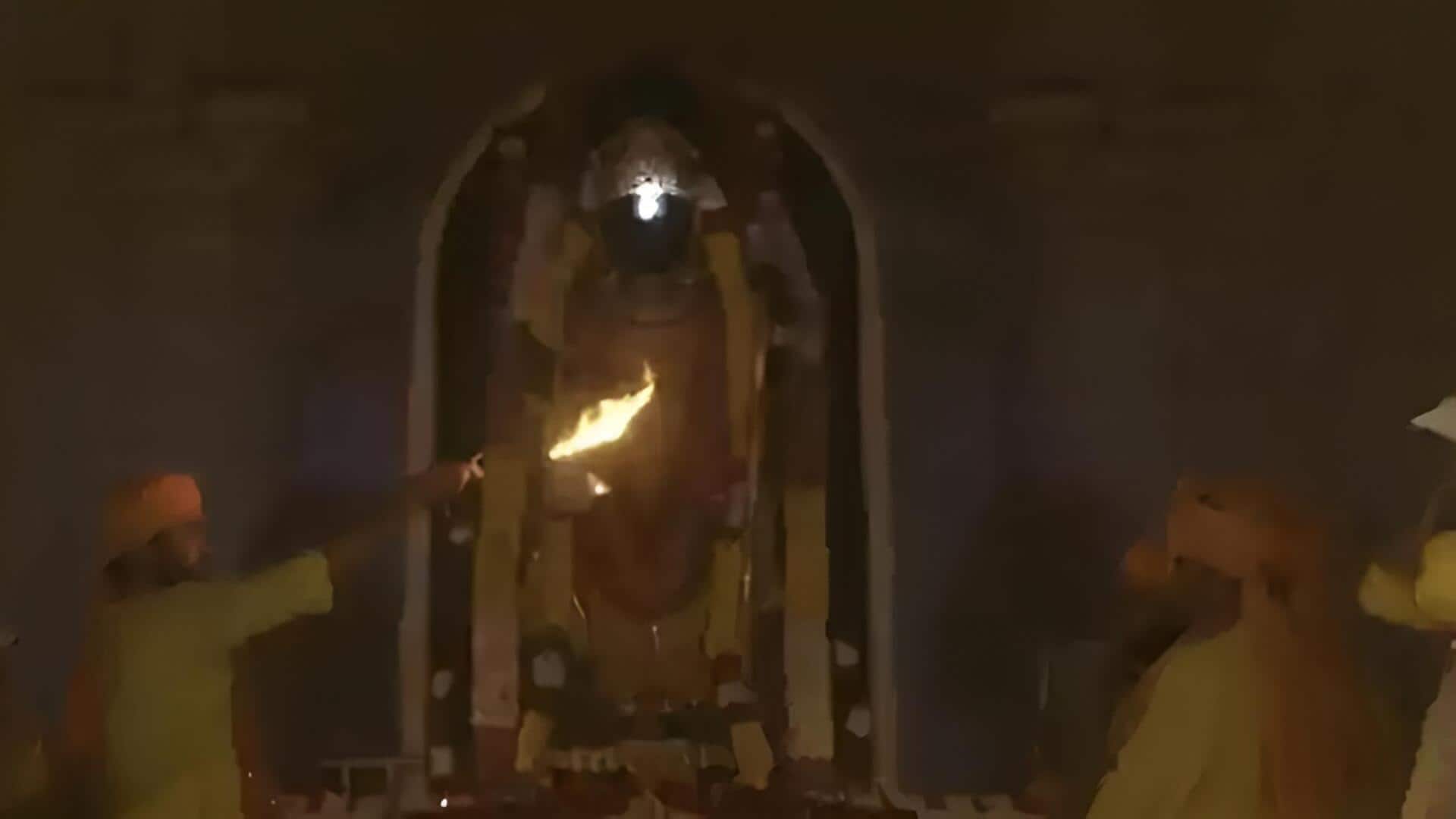 Ayodhya: అయోధ్యలో దివ్య క్షణం.. బాలరాముడి నుదుటిపై 'సూర్య కిరణాల' తిలకం