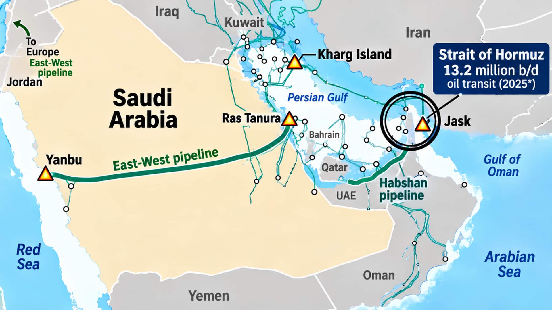 Saudi East-West Pipeline: హర్మూజ్ తర్వాత.. సౌదీ పైప్‌లైన్ మూసివేత.. భారత్‌పై ప్రభావమెంత?