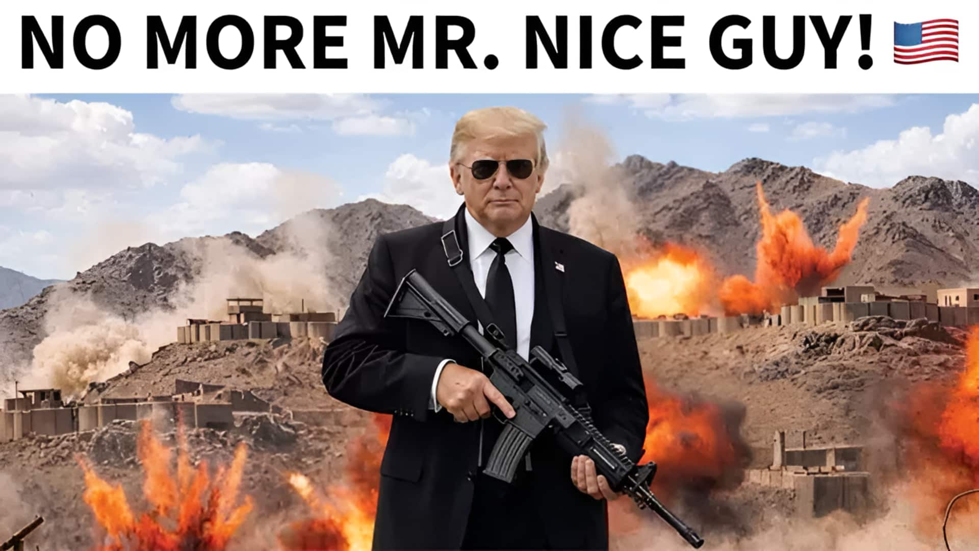 Trump: చేతిలో తుపాకీతో ట్రంప్.. ఇరాన్‌కు చివరి హెచ్చరిక