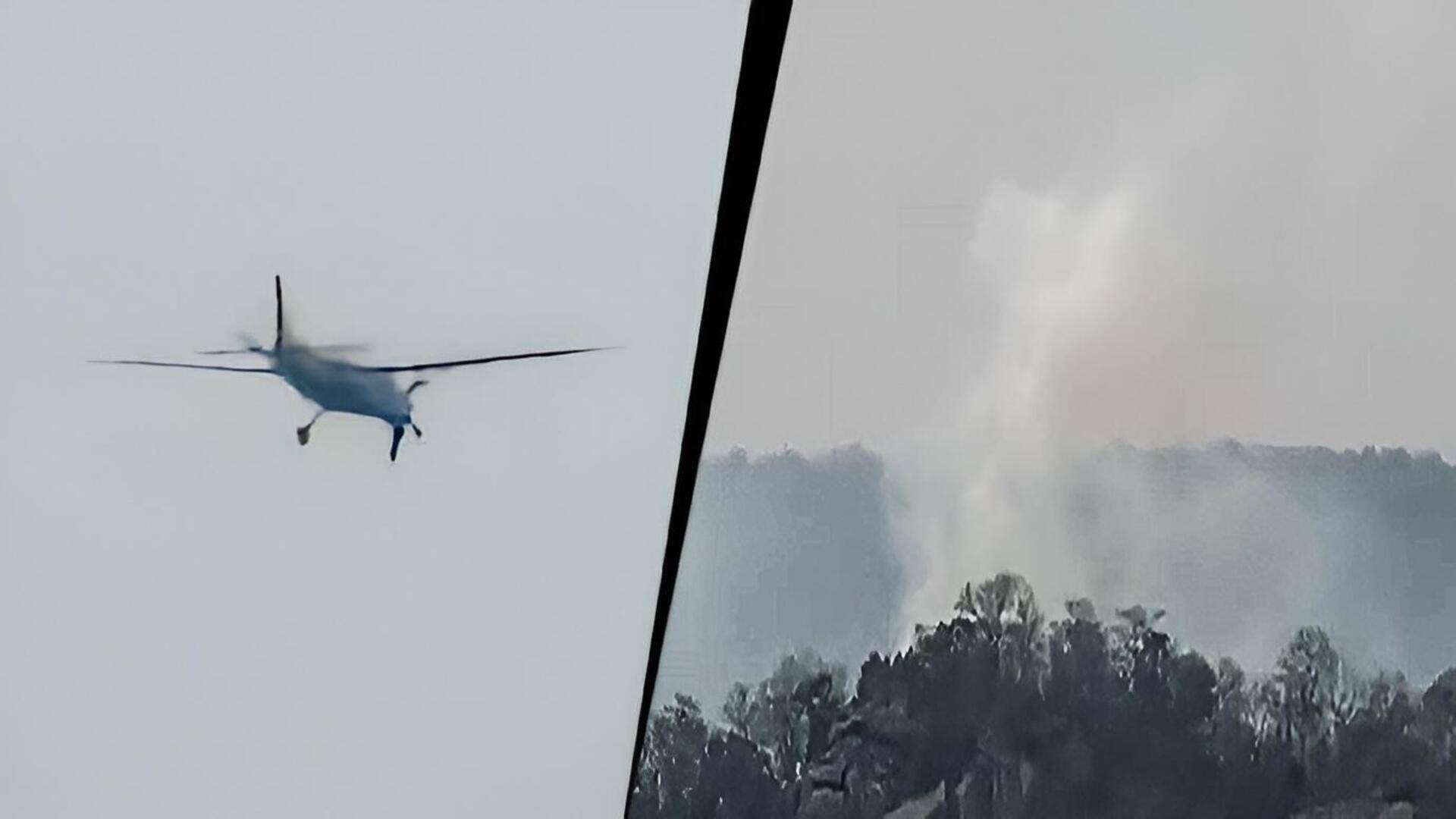 Chhattisgarh: ఛత్తీస్‌గఢ్‌లో కొండను ఢీకొని కుప్పకూలిన ప్రైవేట్ జెట్.. పైలట్‌, సహ పైలట్‌ మృతి.. ఇదిగో వీడియో