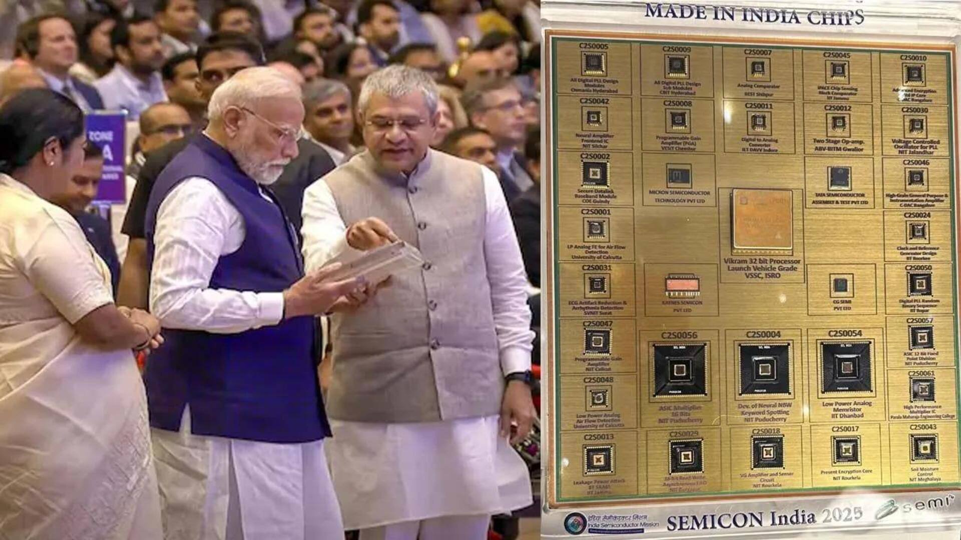 Semicon India 2025: సెమికాన్ ఇండియా 2025లో..తొలి మేడ్ ఇన్ భారత్ చిప్ను విడుదల చేసిన ప్రధాని..విక్రమ్ 32-బిట్ ప్రో చిప్ను ప్రదర్శించిన మోదీ Semicon India 2025: సెమికాన్ ఇండియా 2025లో..తొలి మేడ్ ఇన్ భారత్ చిప్ను విడుదల చేసిన ప్రధాని..విక్రమ్ 32-బిట్ ప్రో చిప్ను ప్రదర్శించిన మోదీ