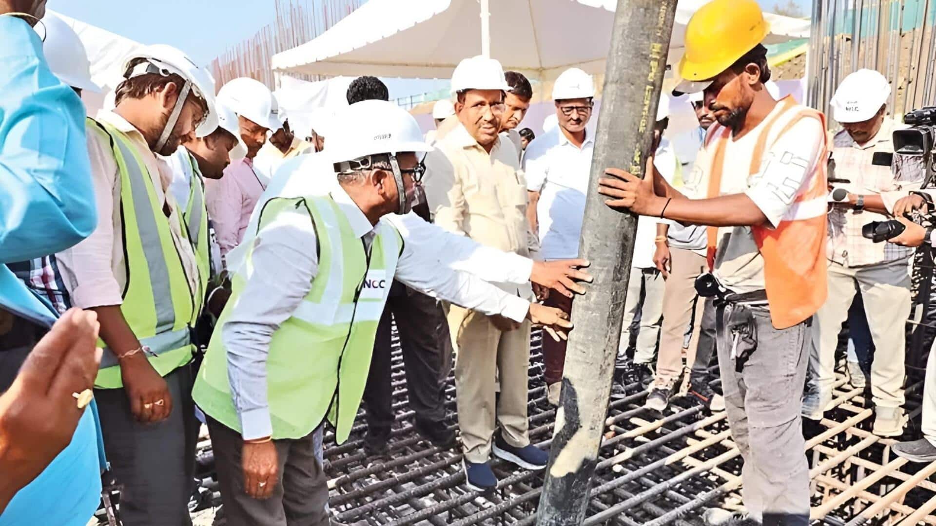 Amaravati: ఏకధాటిగా 15 వేల క్యూబిక్‌ మీటర్ల రాఫ్ట్‌ ఫౌండేషన్‌ పనులు ప్రారంభం