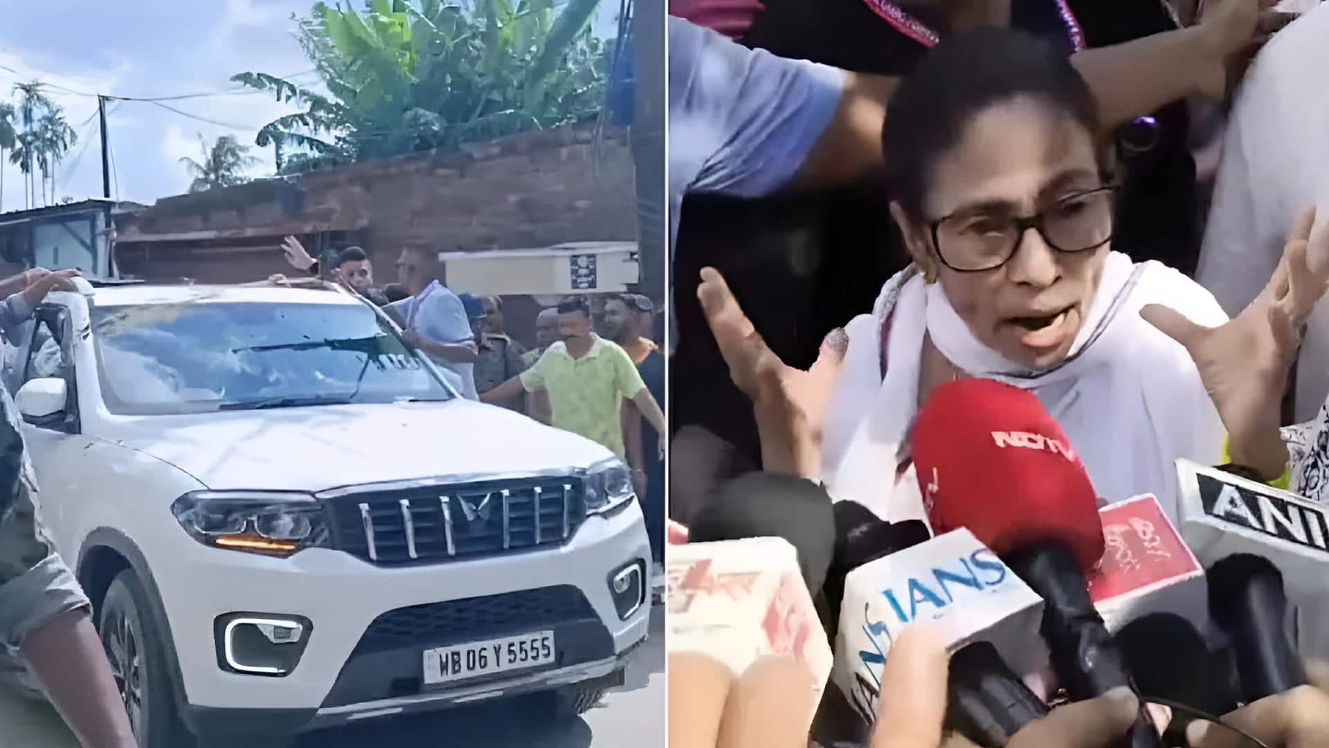 Mamata Banerjee: మమతా బెనర్జీ కాన్వాయ్‌పై చెప్పులు, రాళ్లతో దాడి : బెంగాల్‌లో ఉద్రిక్తత