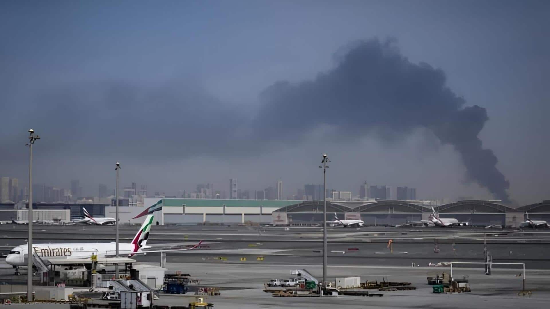Dubai Airport: దుబాయ్ అంతర్జాతీయ విమానాశ్రయంపై డ్రోన్ దాడి.. తాత్కాలికంగా విమాన సర్వీసులు నిలిపివేత