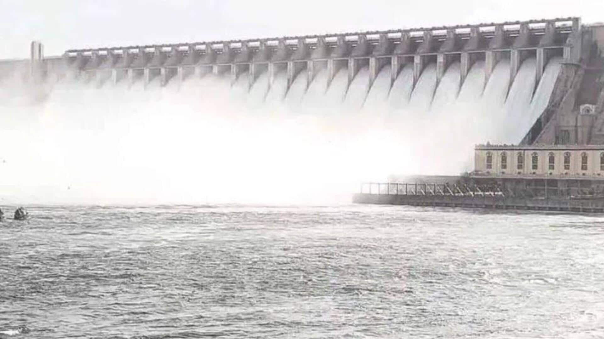Nagarjuna sagar: నాగార్జునసాగర్‌కు భారీగా వరద ప్రవాహం..26 గేట్లు ఎత్తివేత 