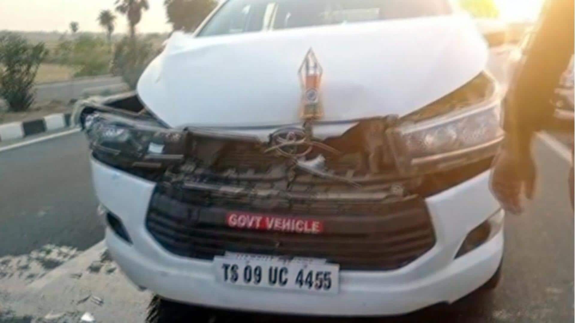 KCR Convoy Accident: మాజీ సీఎం కేసీఆర్‌ కాన్వాయ్‌ కు ప్రమాదం...ఎనిమిది కార్లు ఒకదానికొకటి ఢీ