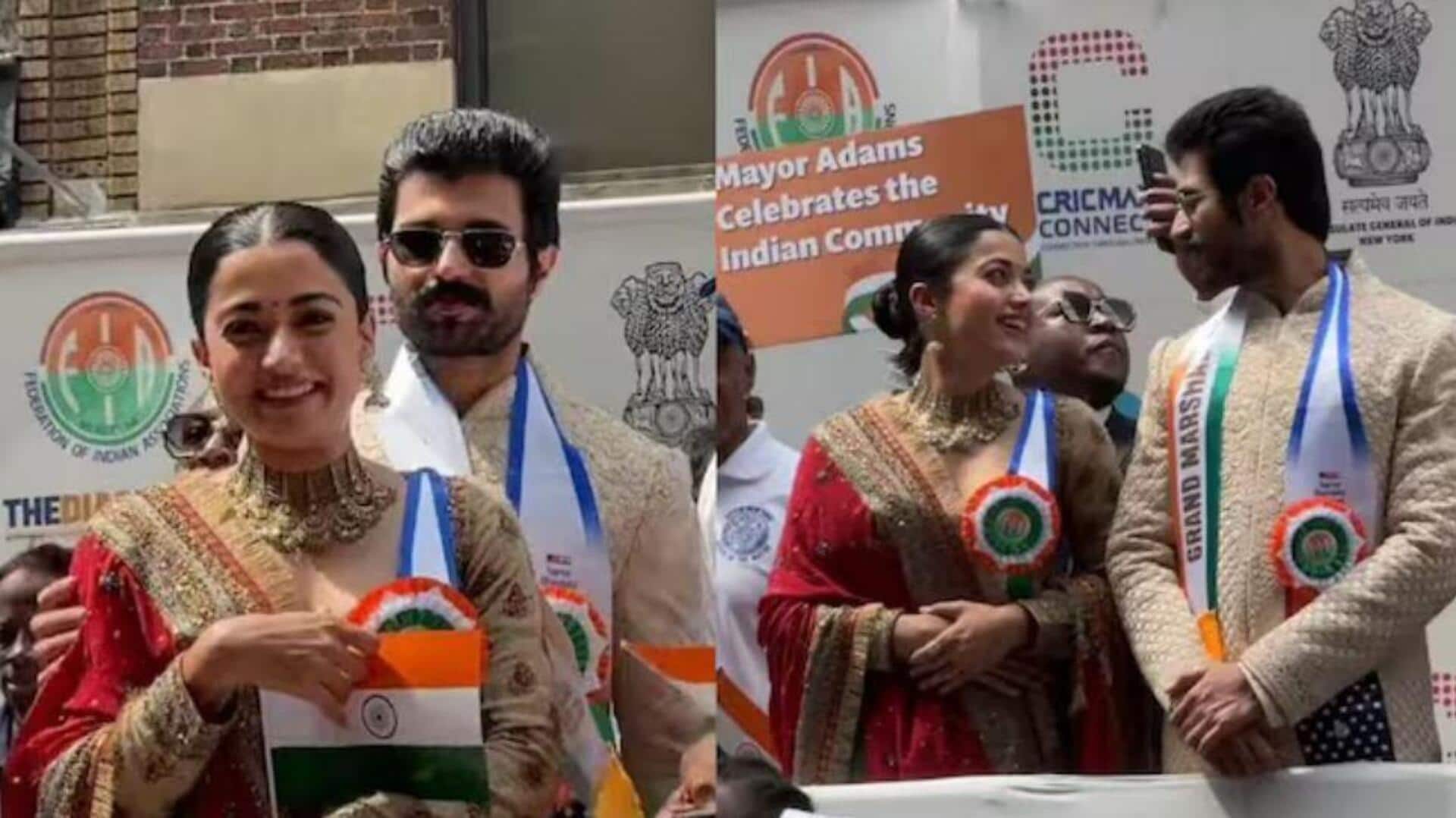 New York India Day Parade : అమెరికాలో దేశభక్తి వేడుకలో మెరిసిన టాలీవుడ్ జంట! New York India Day Parade : అమెరికాలో దేశభక్తి వేడుకలో మెరిసిన టాలీవుడ్ జంట!
